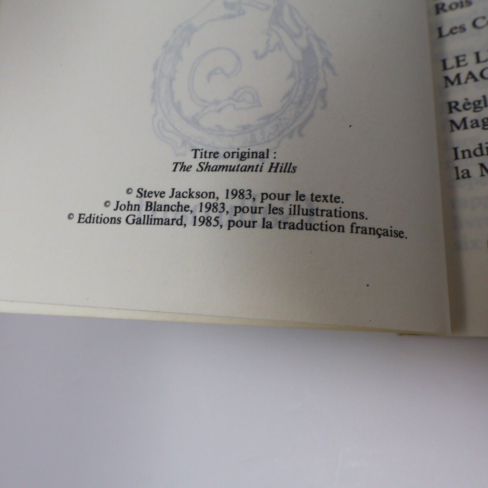 1985 les Collines Maléfiques Sorcellerie! #1 de Steve Jackson LDVELH Paperback