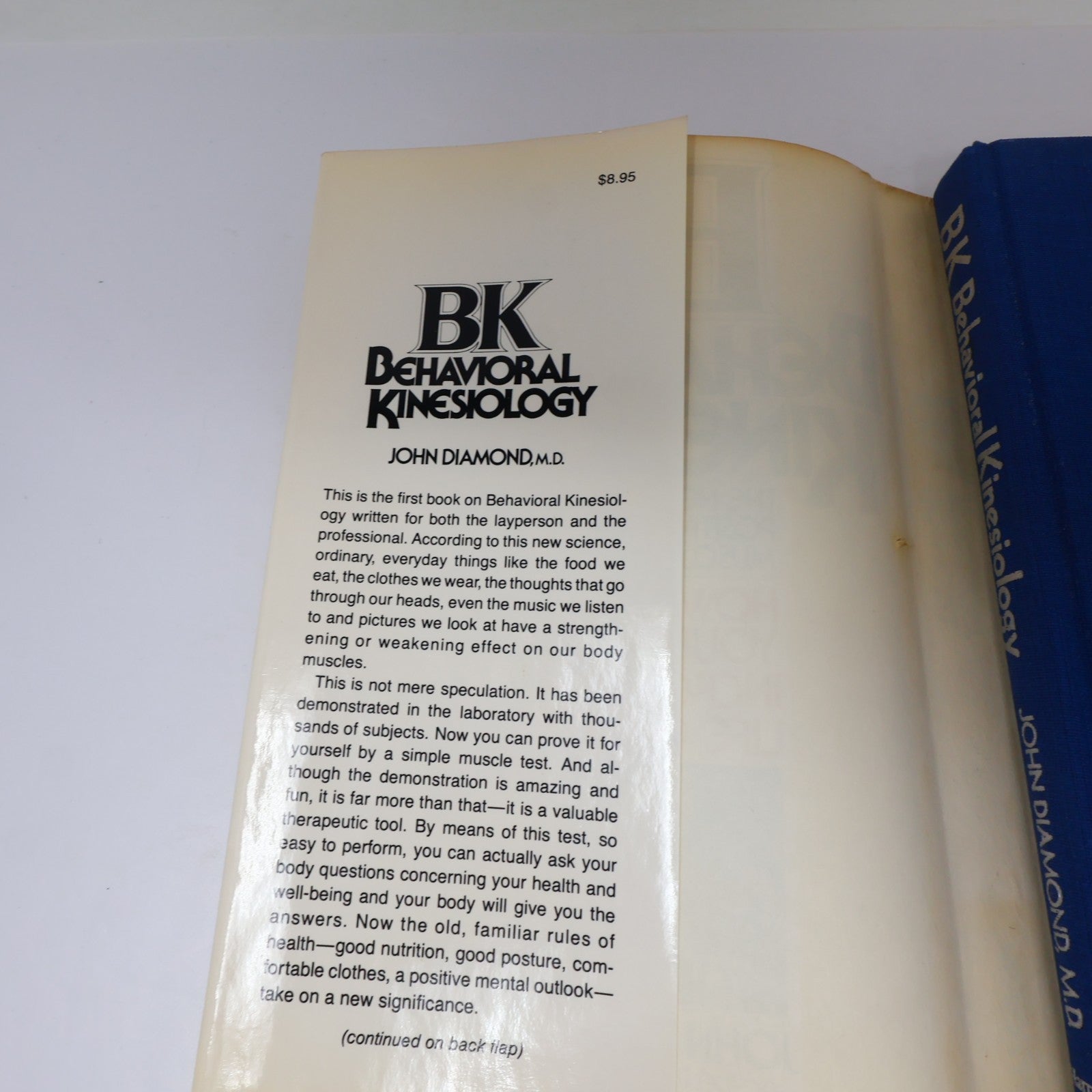 Bk Behavioral Kinesiology John Diamond Harper & Row 1979 HC DJ Health 1st Print