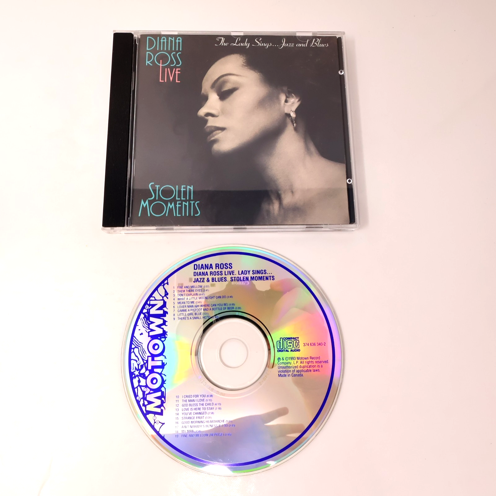 Diana Ross Live Stolen Moments The Lady Sings... Jazz And Blues CD Motown 1993