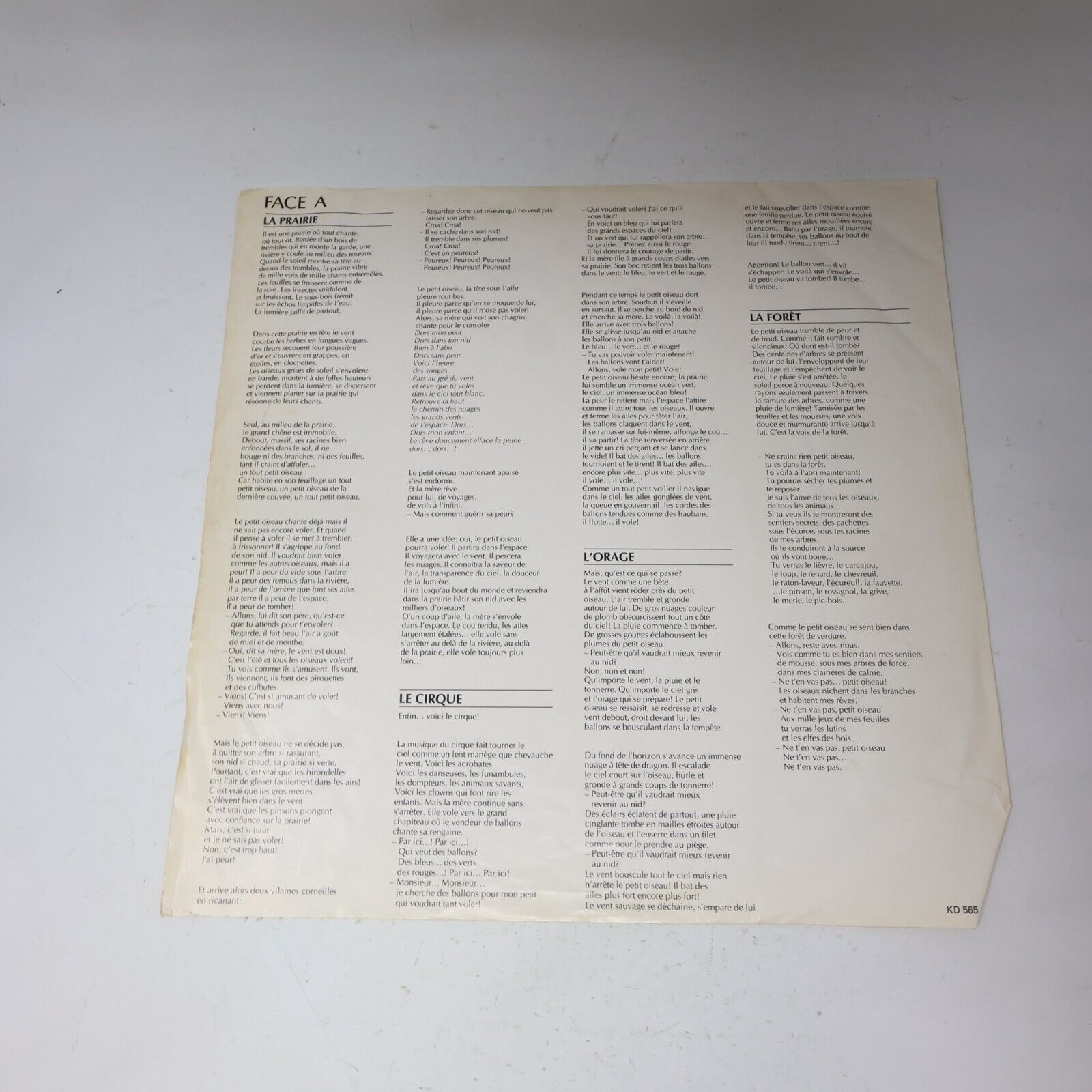 Le Conte De L'Oiseau André Prévost OSQ LP Disque Jean Besré Dorothy Berryman