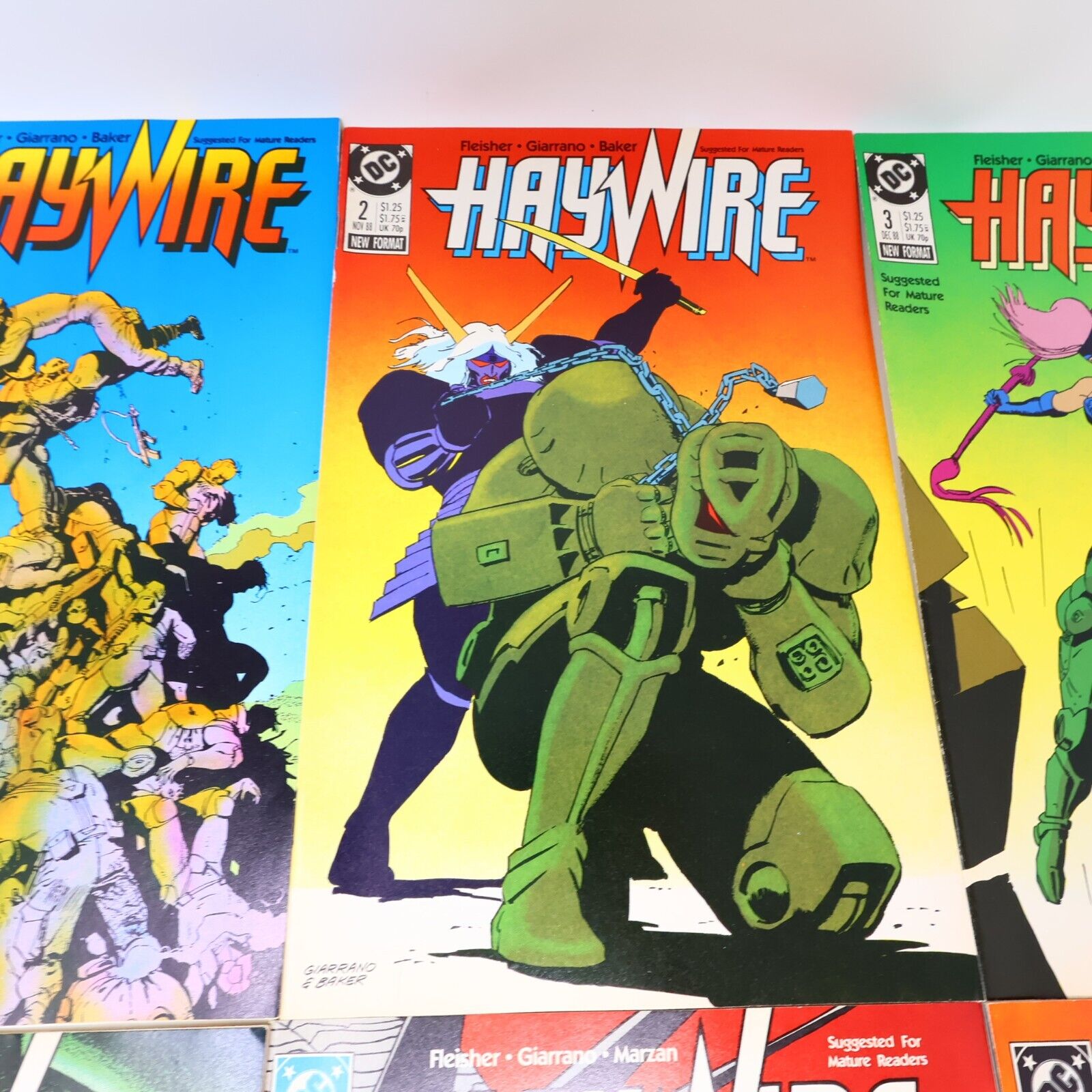 Lot 7 Comics HayWire #1-5, 7-8 Michael Fleisher/Vince Guarrano/Marzan 1980s