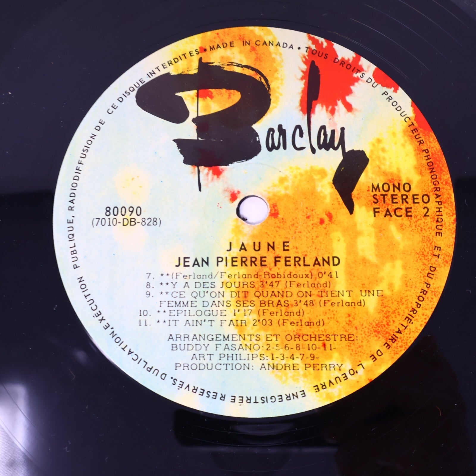 Jean-Pierre Ferland ‎Lot 10 Disques Soleil/Jaune/Androgyne/Vierges Du Québec LP