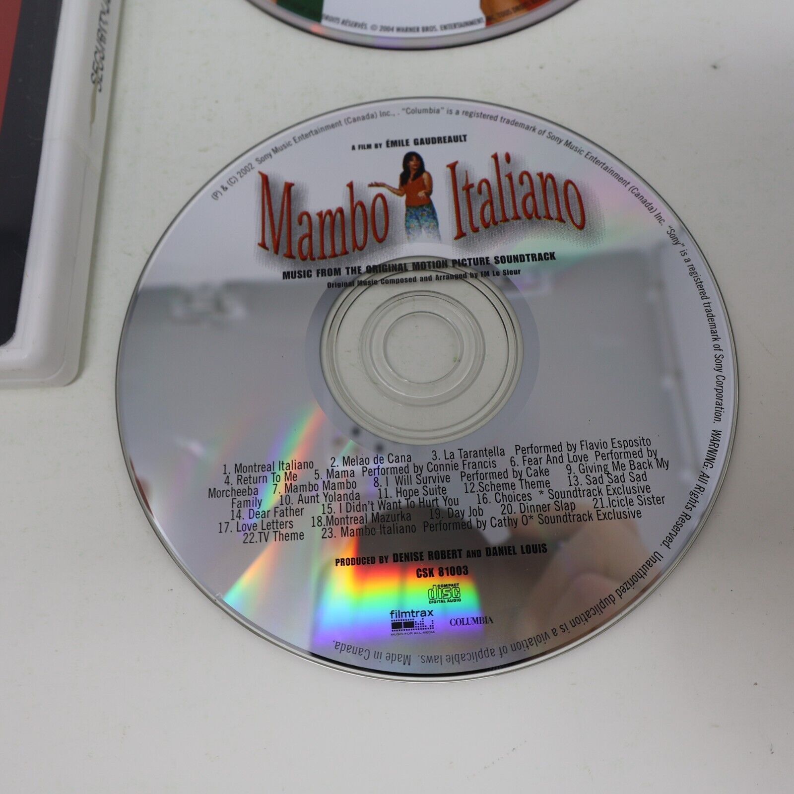 Mambo Italiano DVD & CD Film Ginette Reno Sophie Lorrain Testé Français English