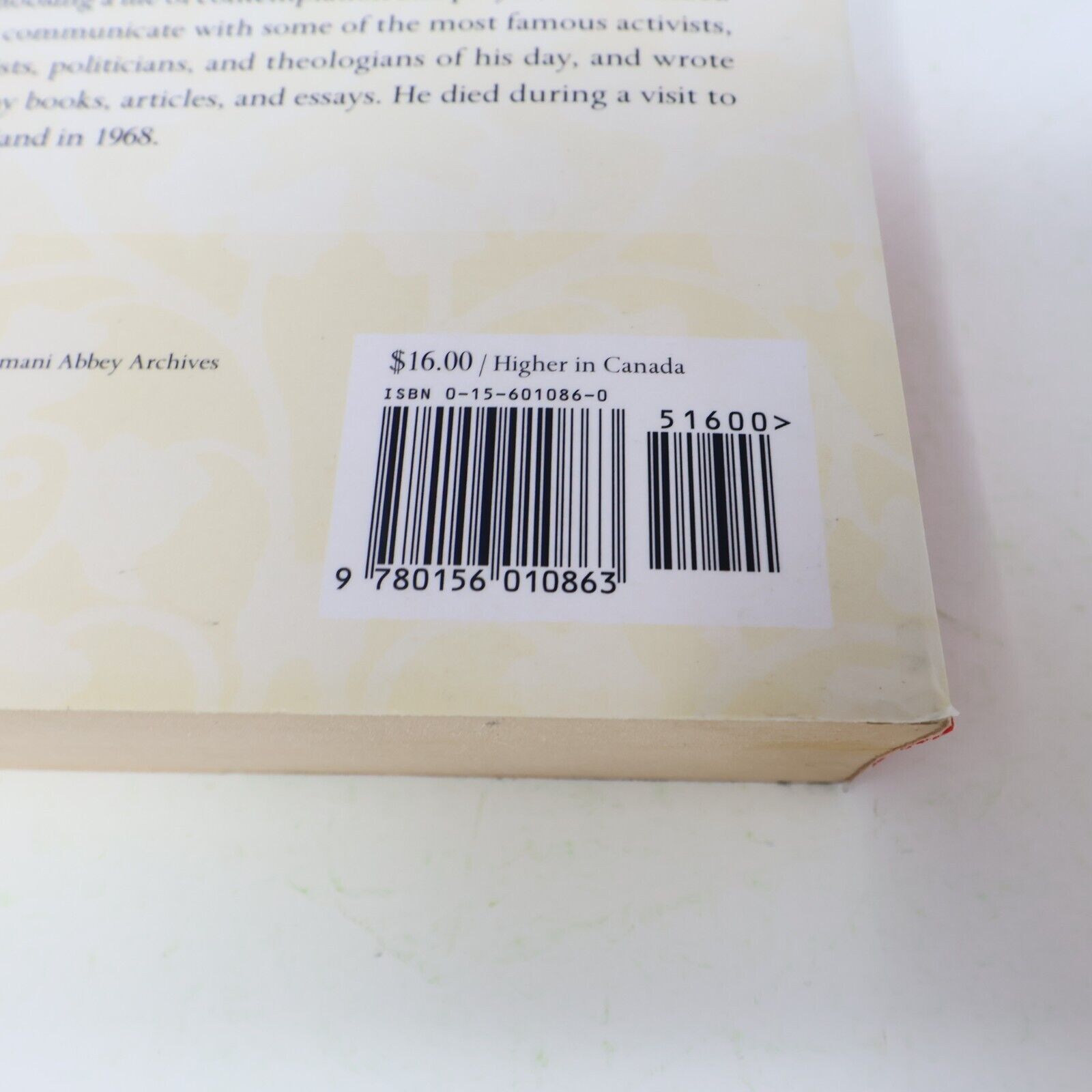 1999 The Seven Storey Mountain Thomas Merton Harcourt Paperback Biography Book