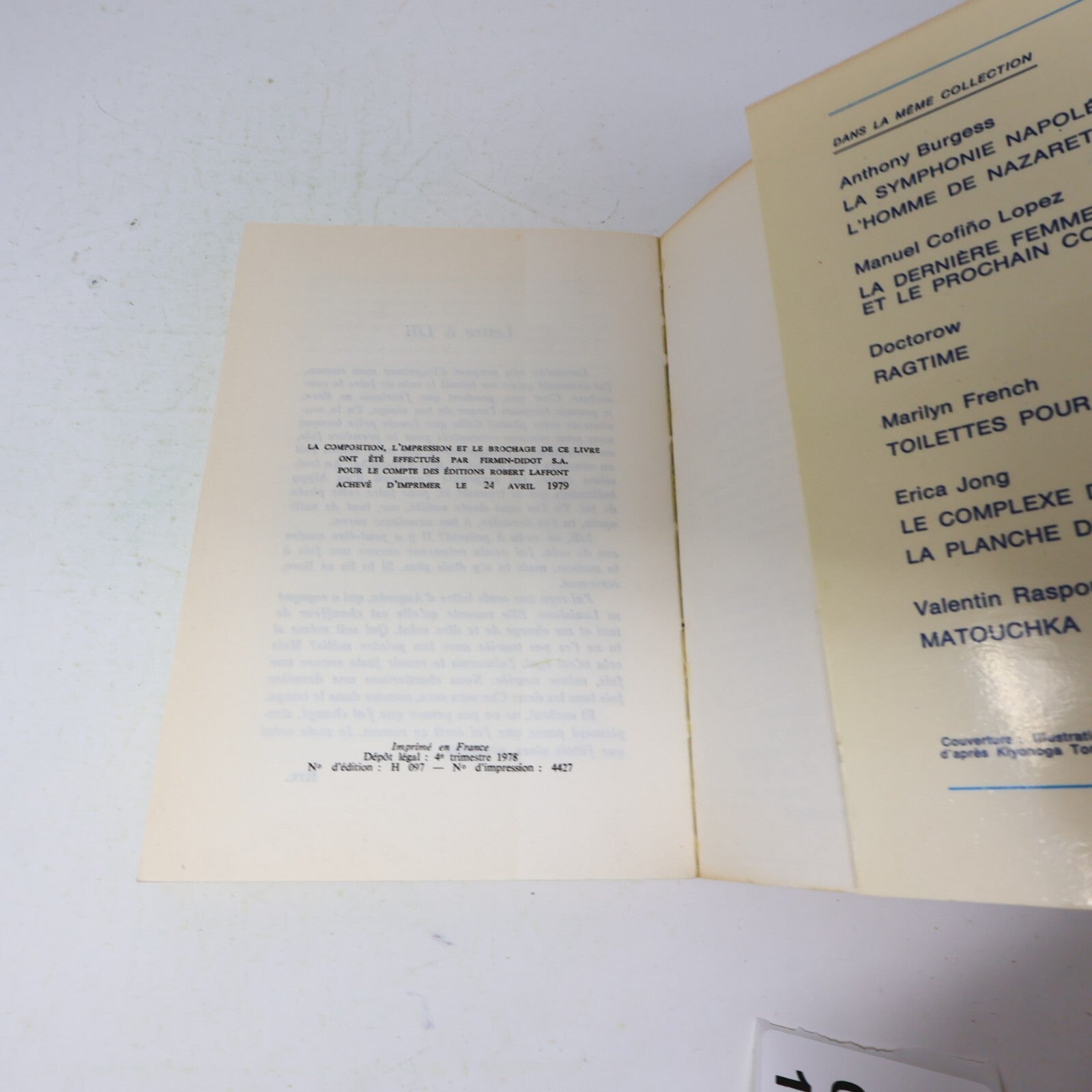 1978 Bleu Presque Transparent Ryū Murakami Robert Laffont Littérature Japonaise