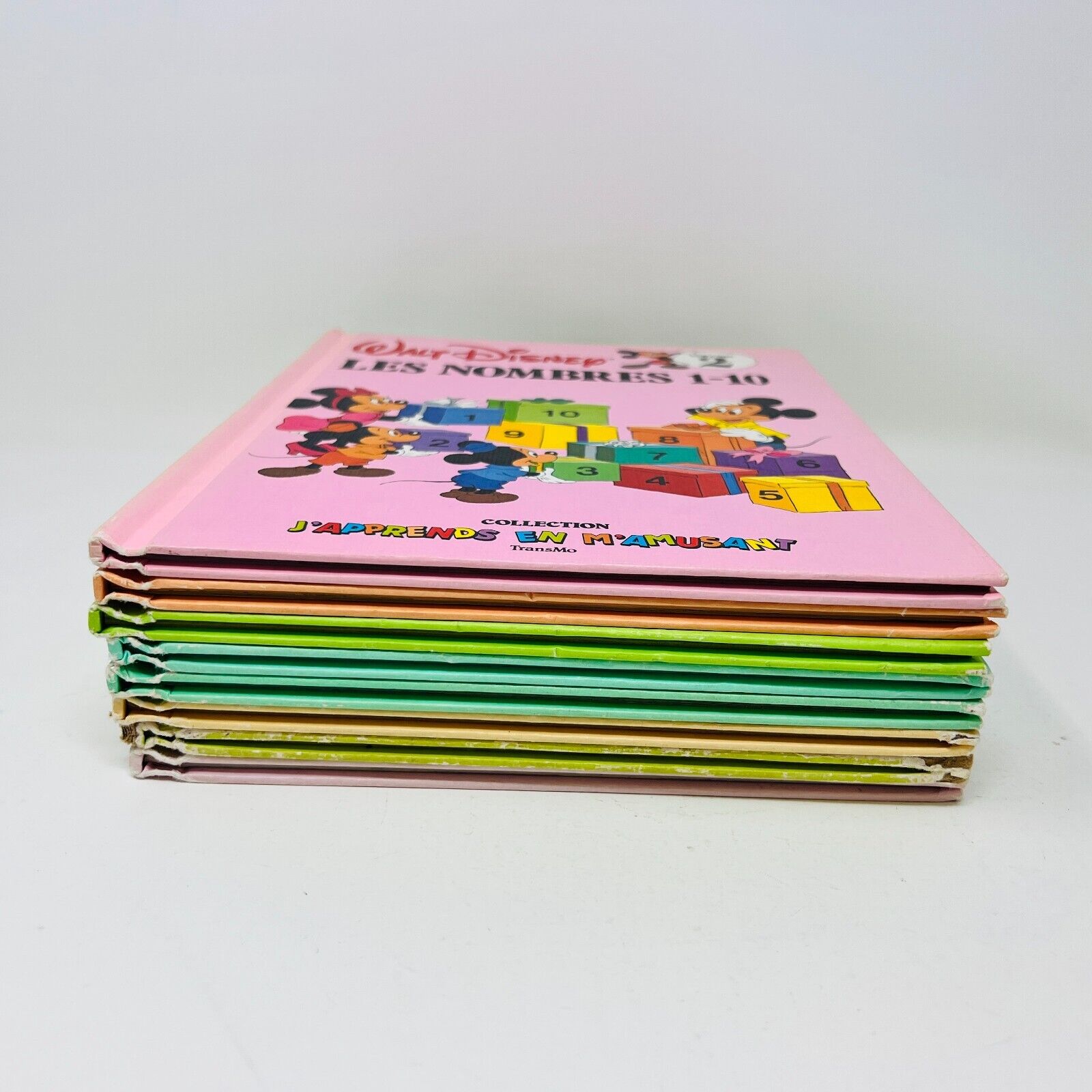 8x J'Apprends en m'Amusant Walt Disney Livres Français/French Children Lot 80s
