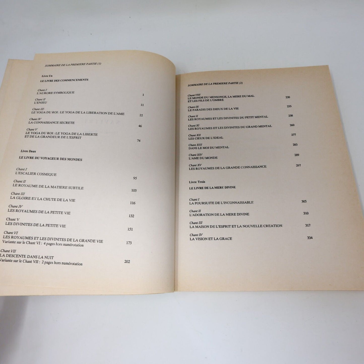 Lot 4 Livres Sri Aurobindo Savitri Poèmes Conscience Renaissance Karma Français