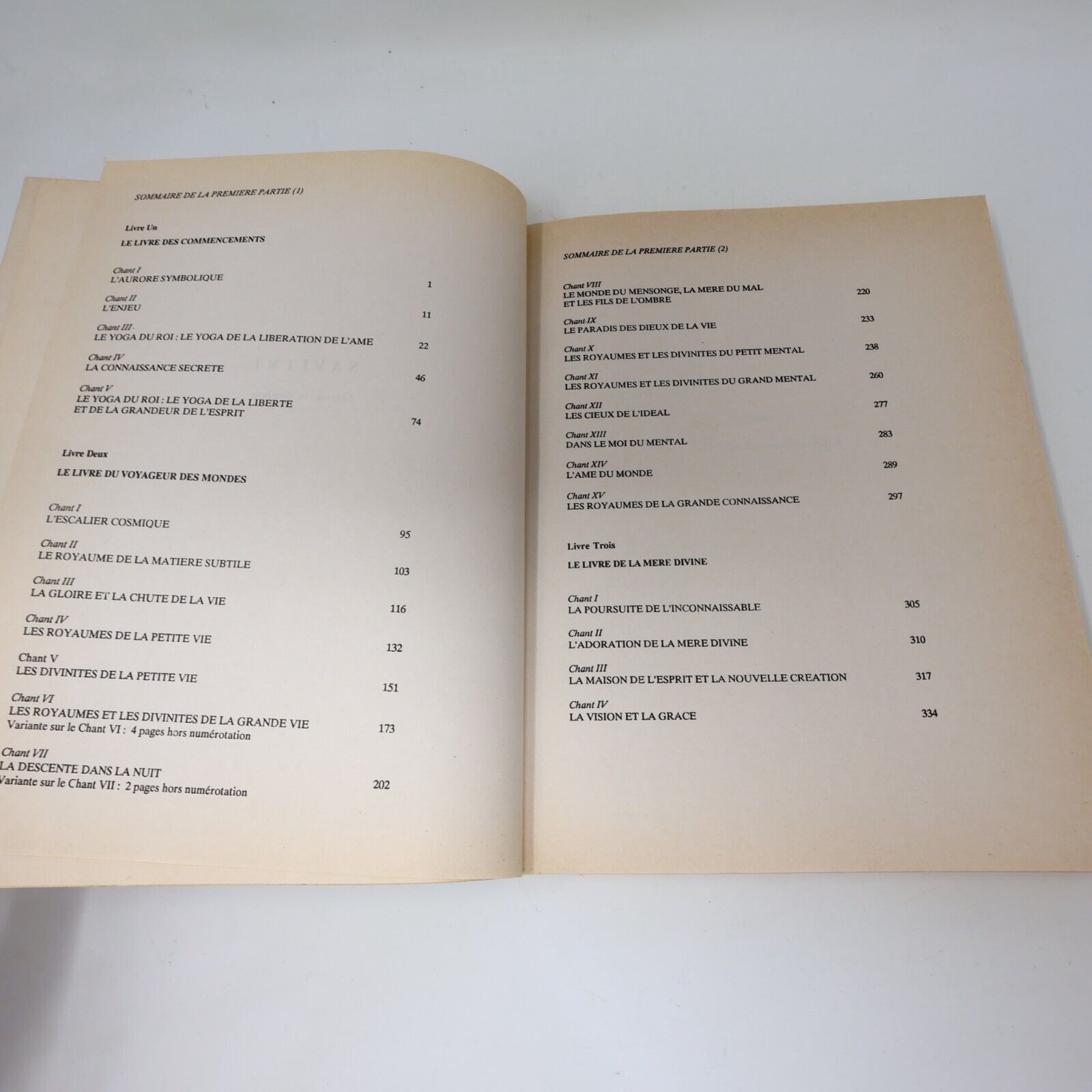 Lot 4 Livres Sri Aurobindo Savitri Poèmes Conscience Renaissance Karma Français