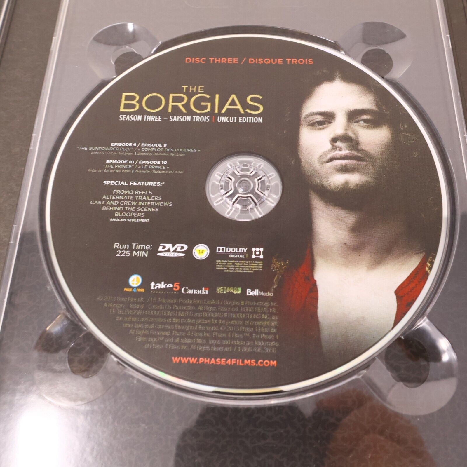 The Borgias Final Season #3 Uncut DVD Jeremy Irons 2014 NTSC English Français