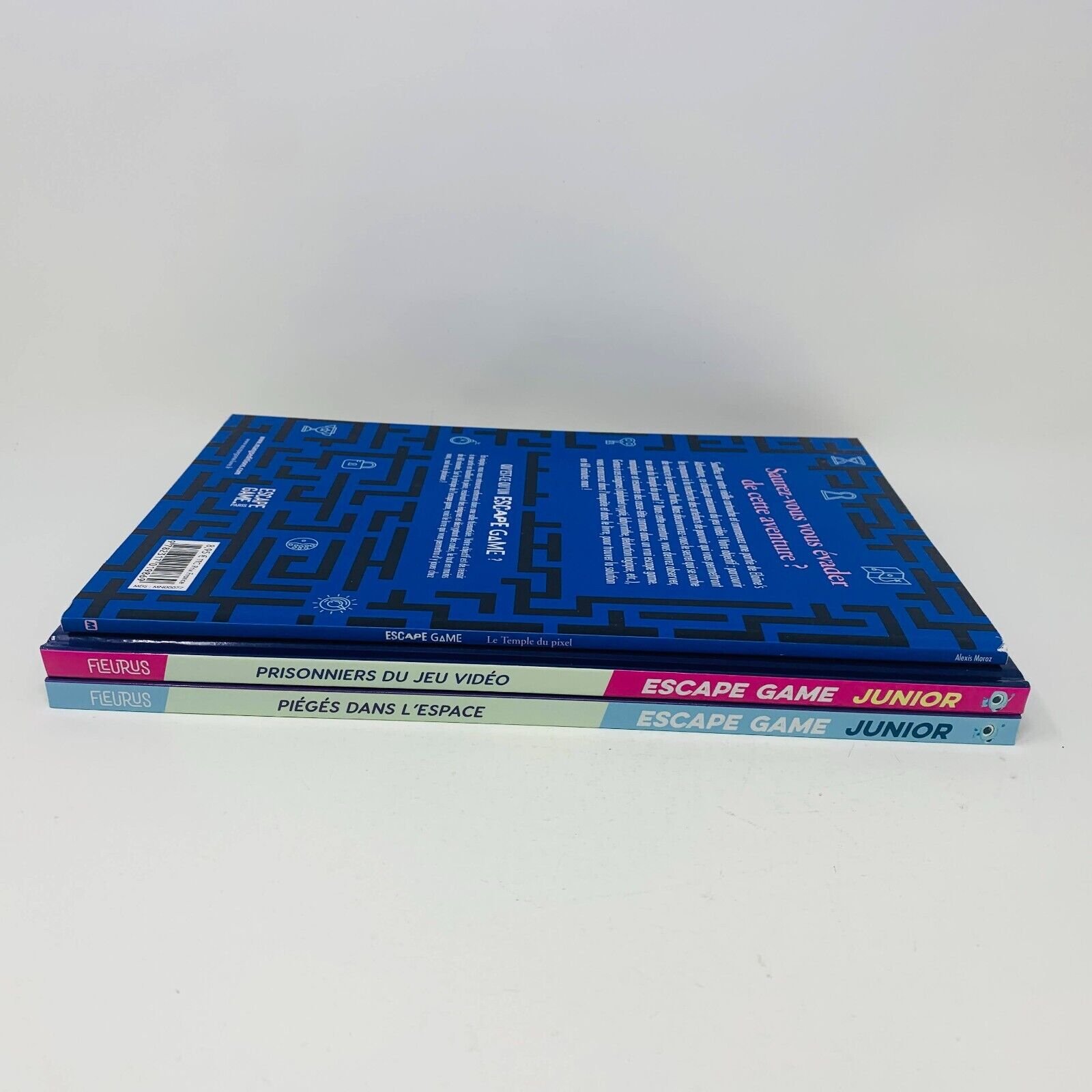 3x Livres Escape Game Temple du Pixel/Prisonniers du Jeu Vidéo/Piégés Espace Lot