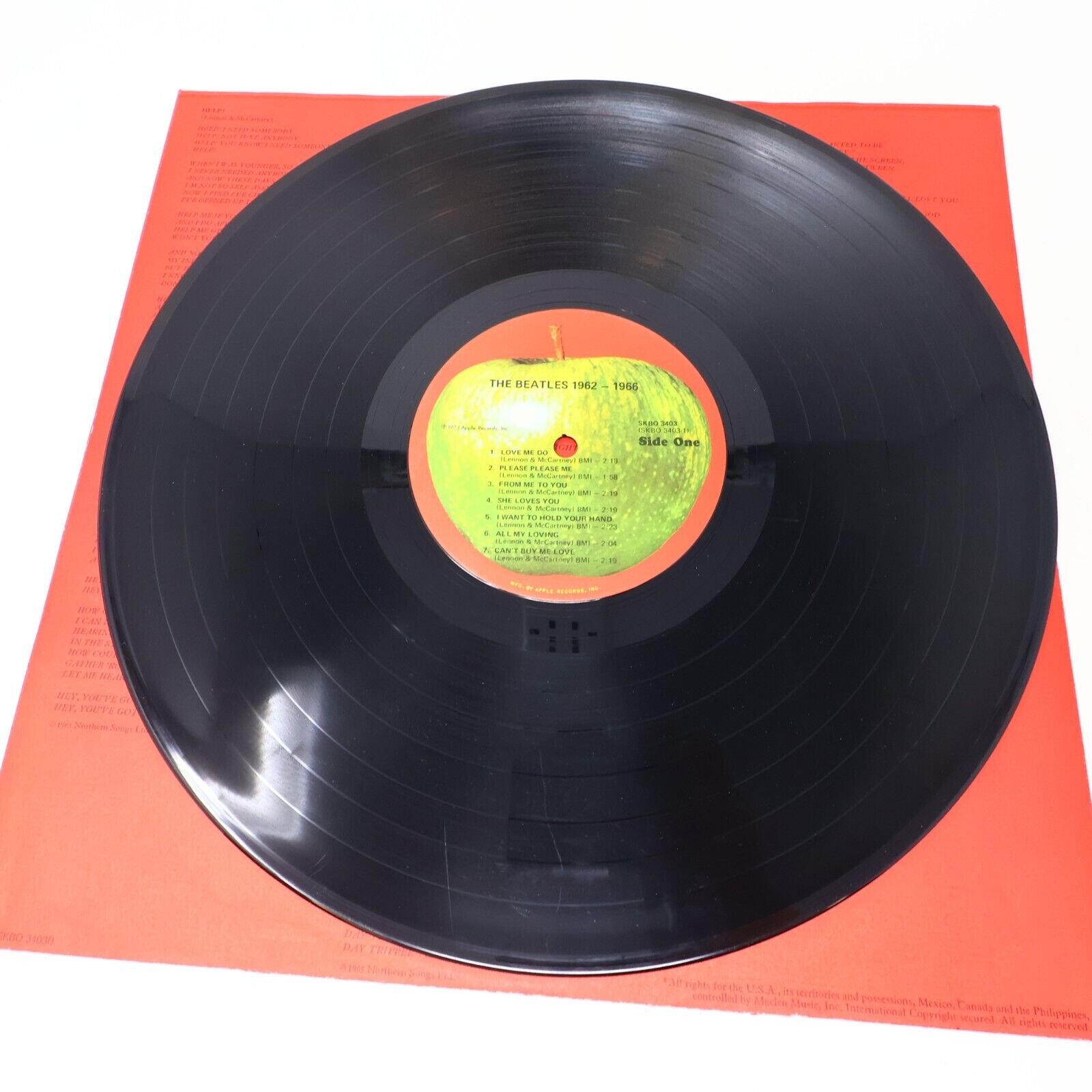 The Beatles 1962-1966 Red + 1967-1970 Blue Lot 2 LP Record 1973 SKBO 3403 3404