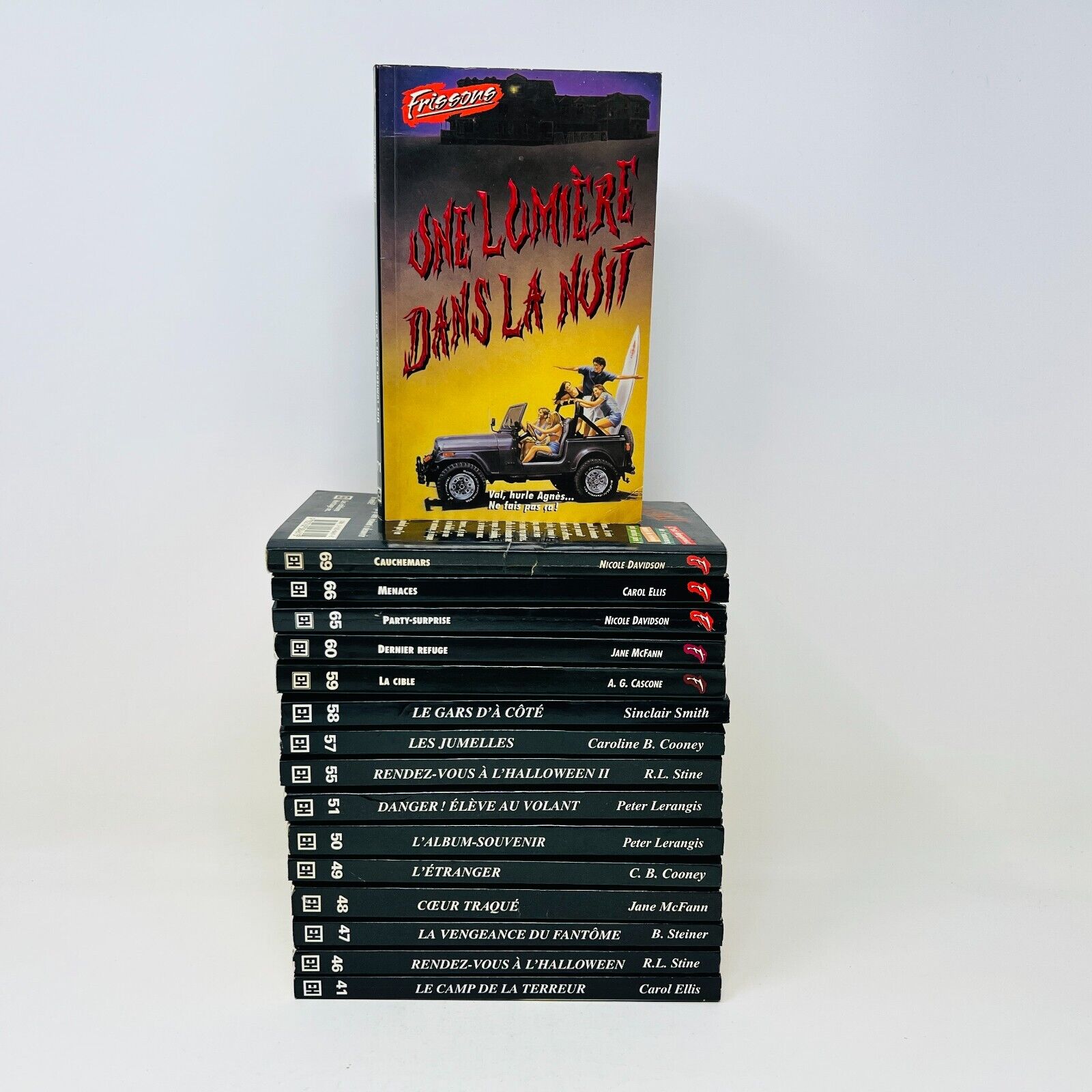 16x Frissons EH Lot Livres Cauchemars/Menaces/La Cible/Jumelles Stine Français