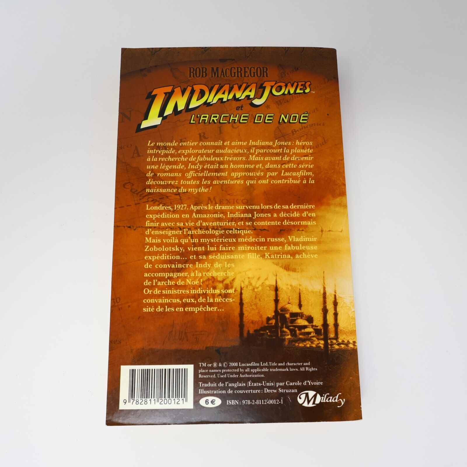2008 Indiana Jones et l'Arche de Noé #4 de Rob Macgregor Paperback PB Milady