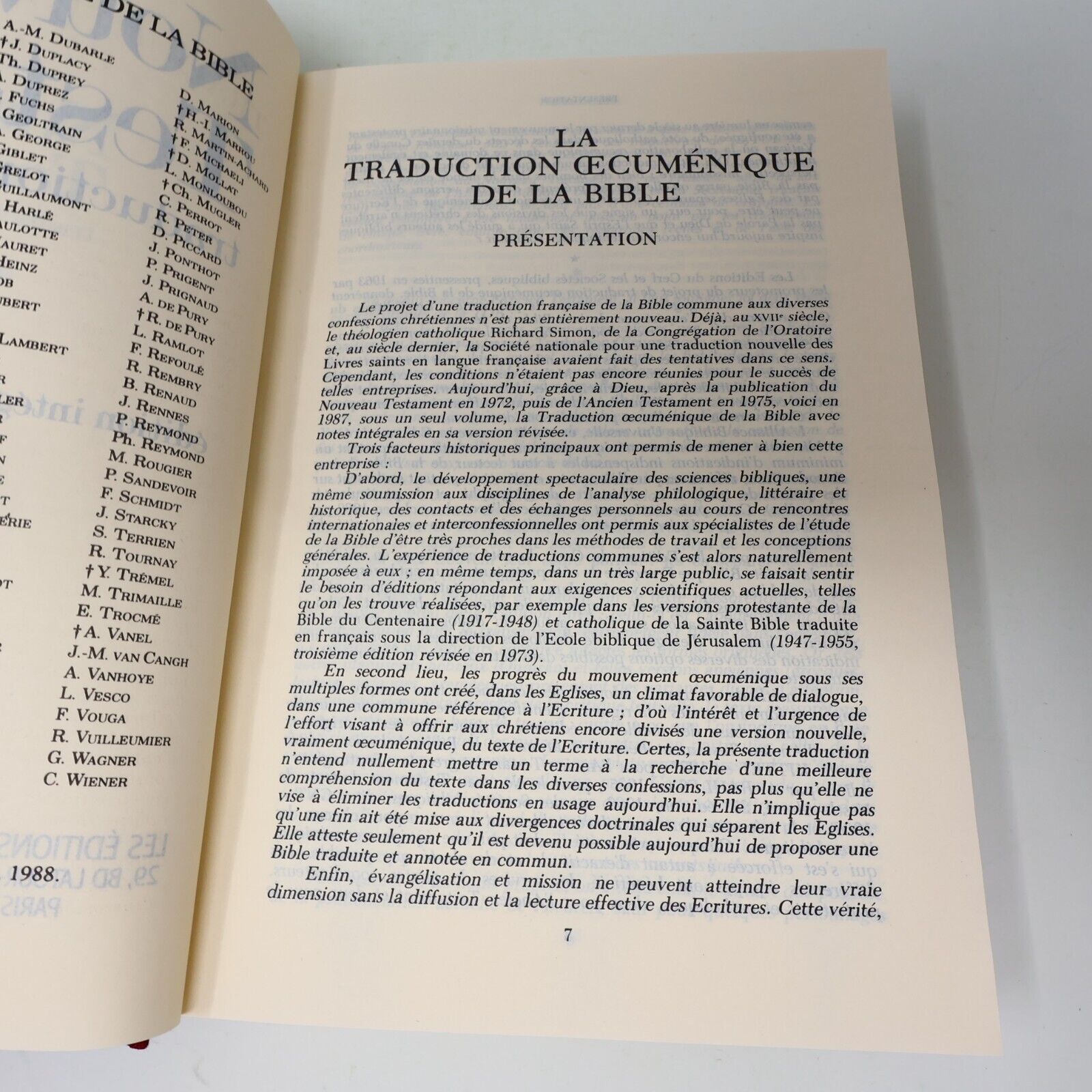1989 Nouveau Testament Traduction Œcuménique Tob Cerf Édition Intégrale Français