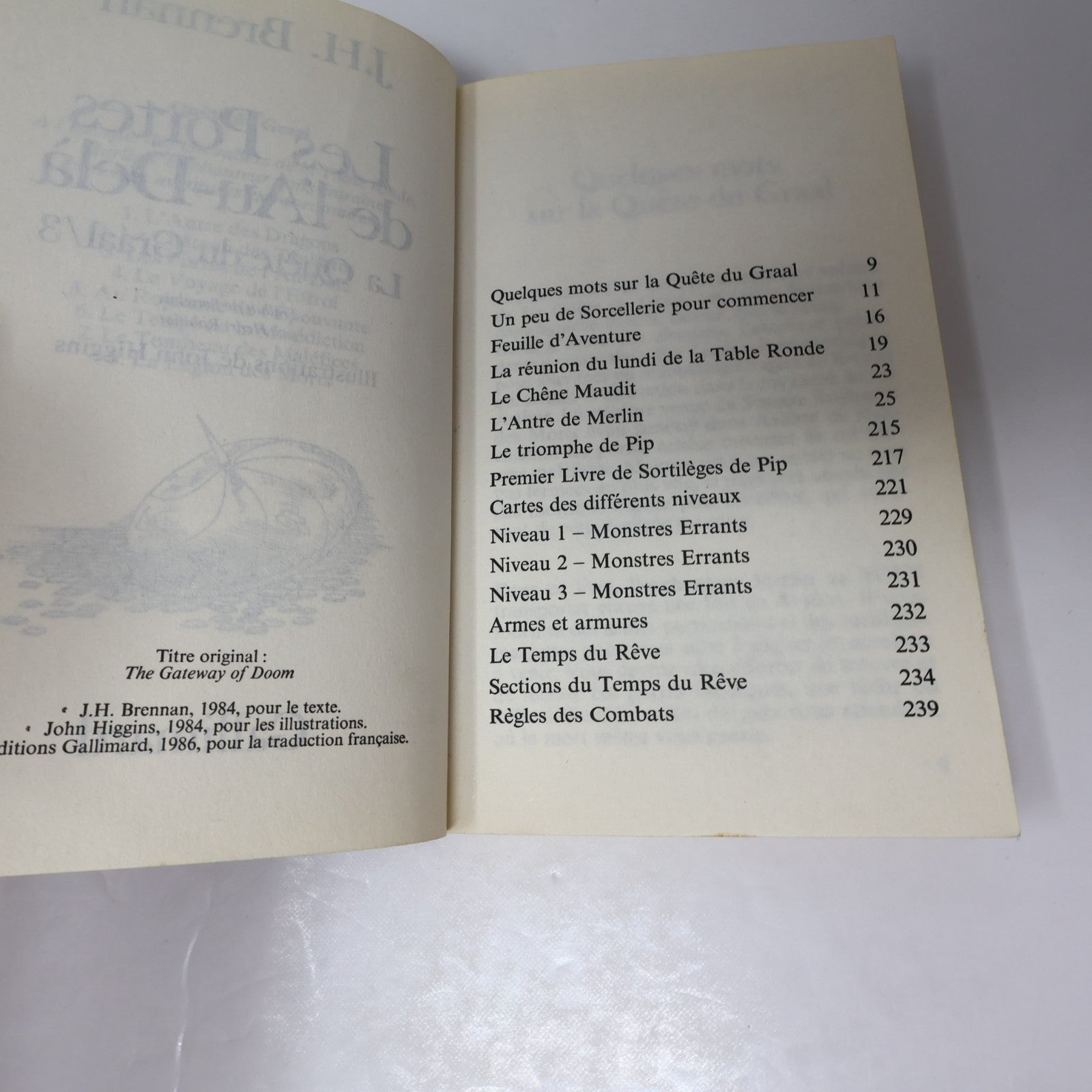 La Quête du Graal #1-3 LDVELH Lot 3 Livres J.H. Brennan Le Château des Ténèbres