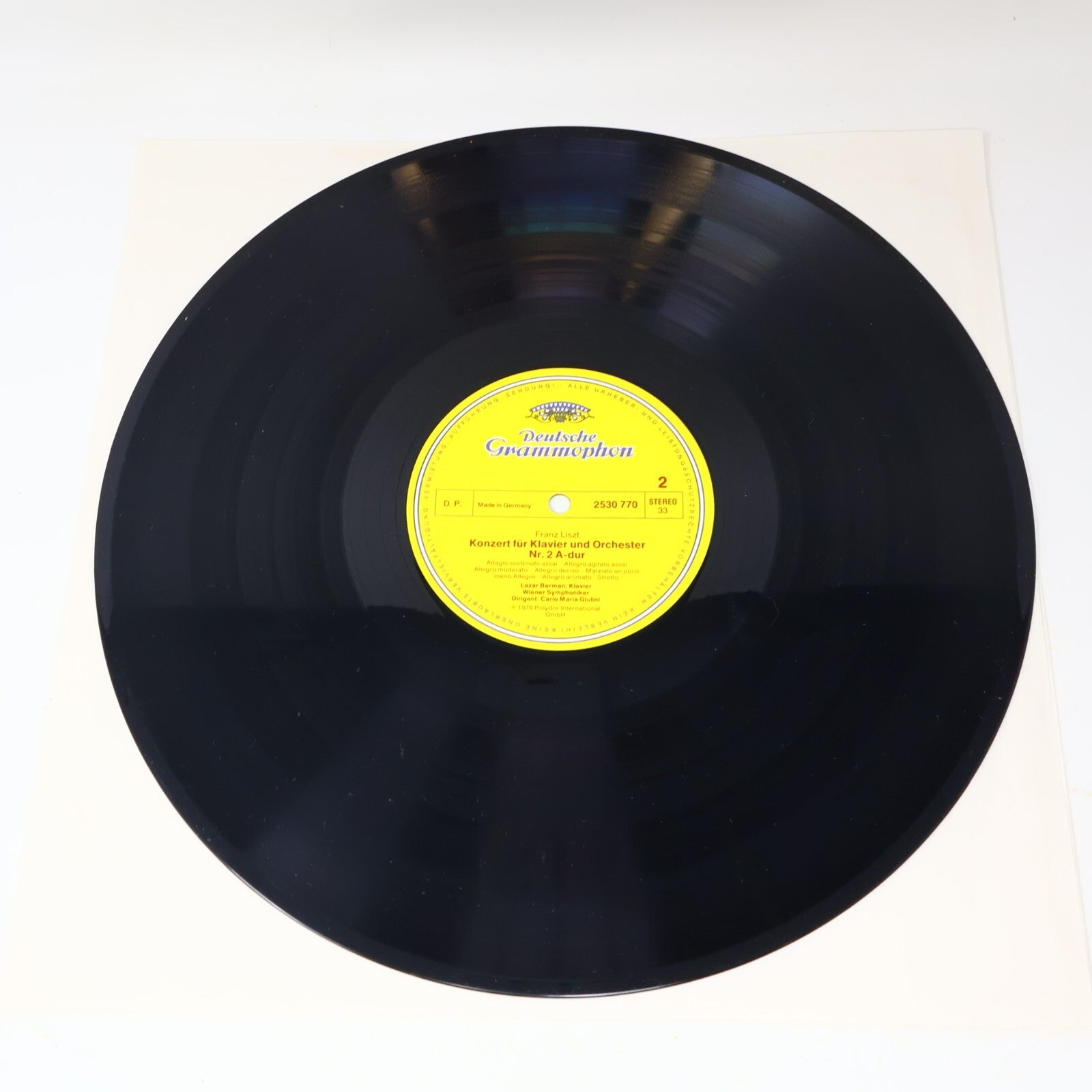 Liszt Lazar Berman Giulini Wiener Piano Concertos 1976 LP Record Vinyl 2530 770