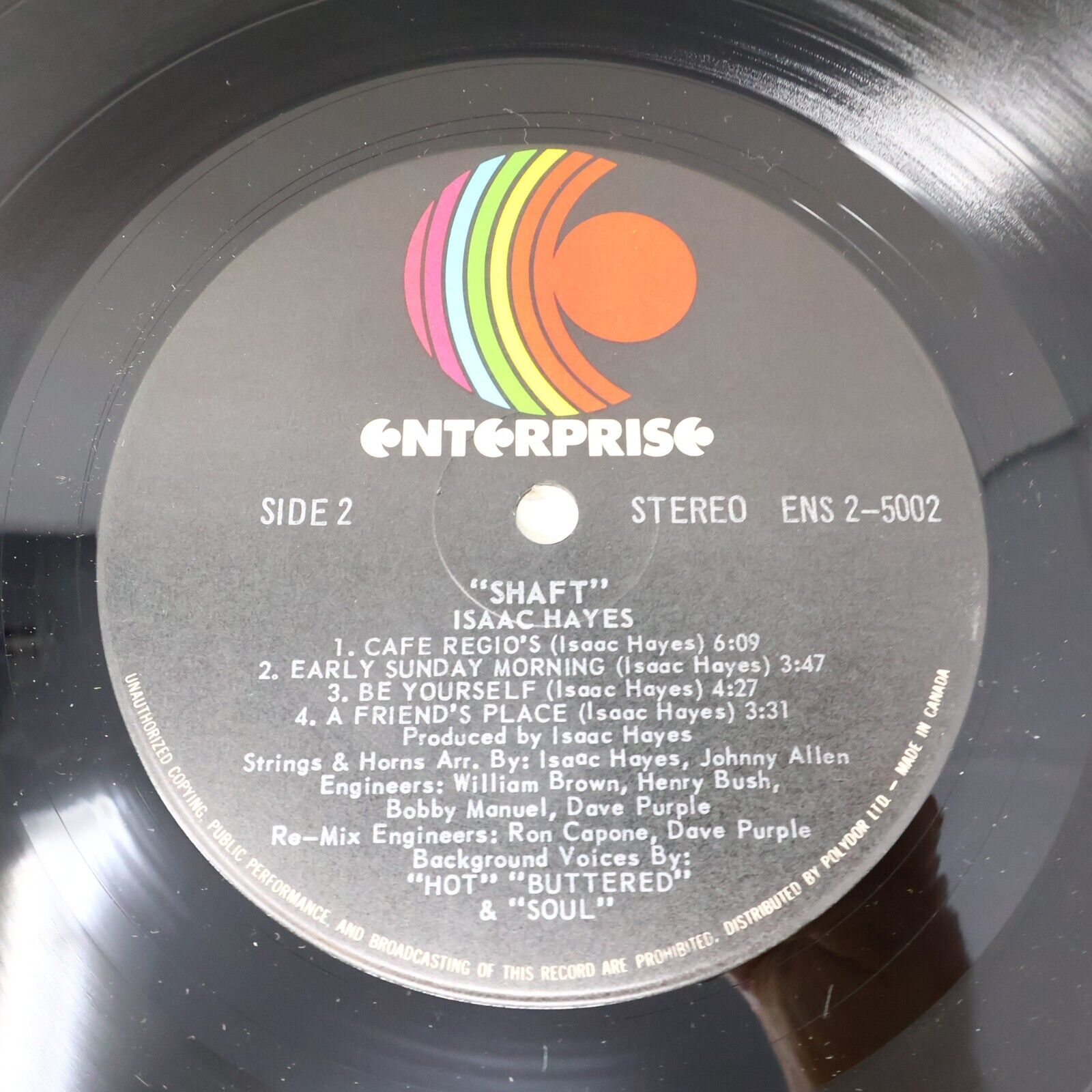 Isaac Hayes Shaft 2x LP Record Vinyl ENS 2-5002 1973 Enterprise Canada Polydor