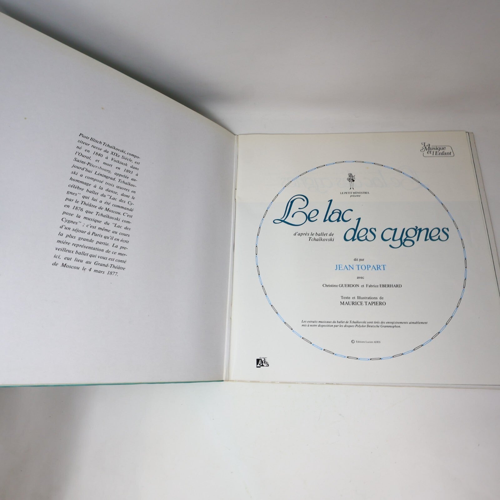 Le Lac des Cygnes Tchaikovski Jean Topart Disque Record Vinyl ALB-6005 Français