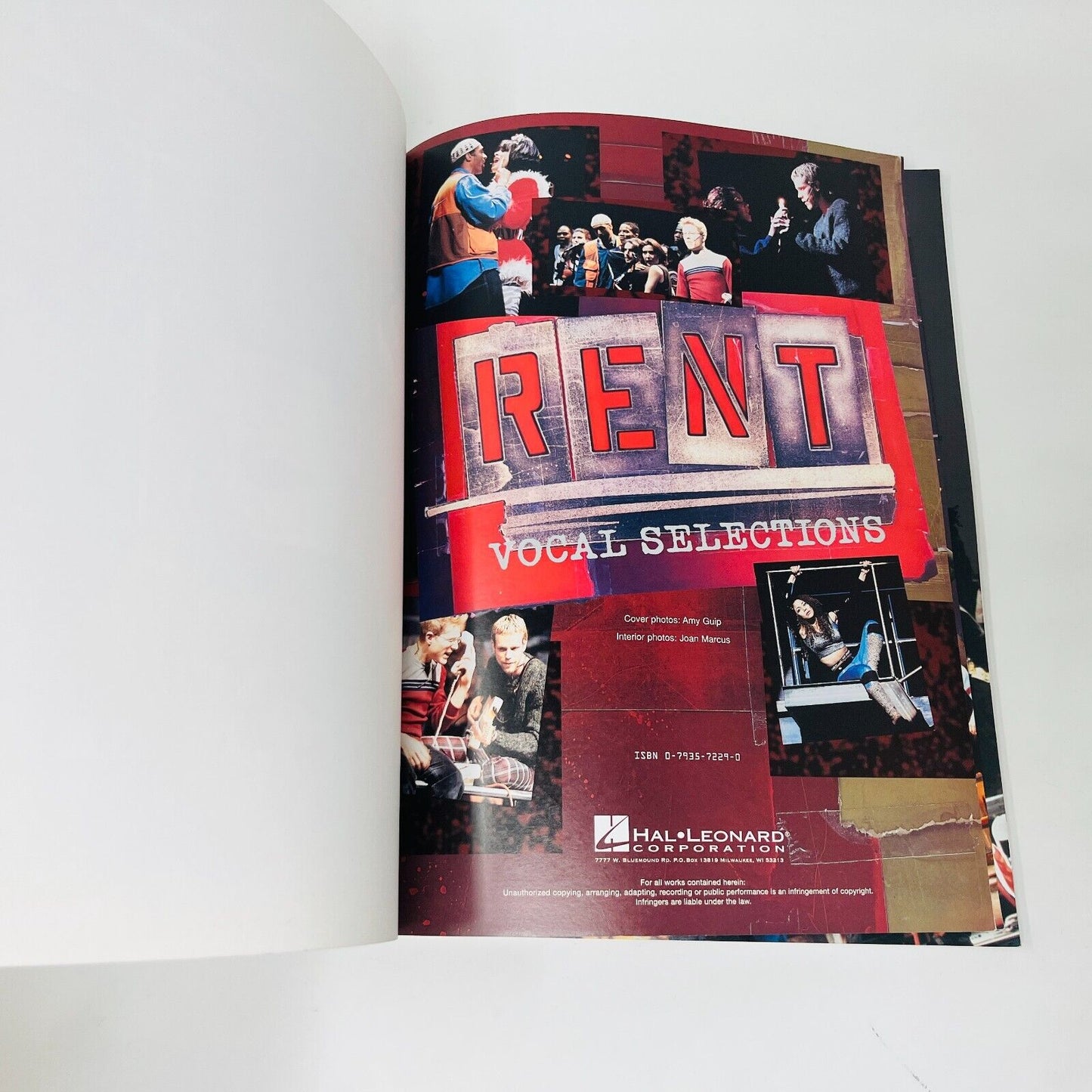 Rent Vocal Selections Songbook Sheet Music Piano Vocal Guitar PB Hal Leonard