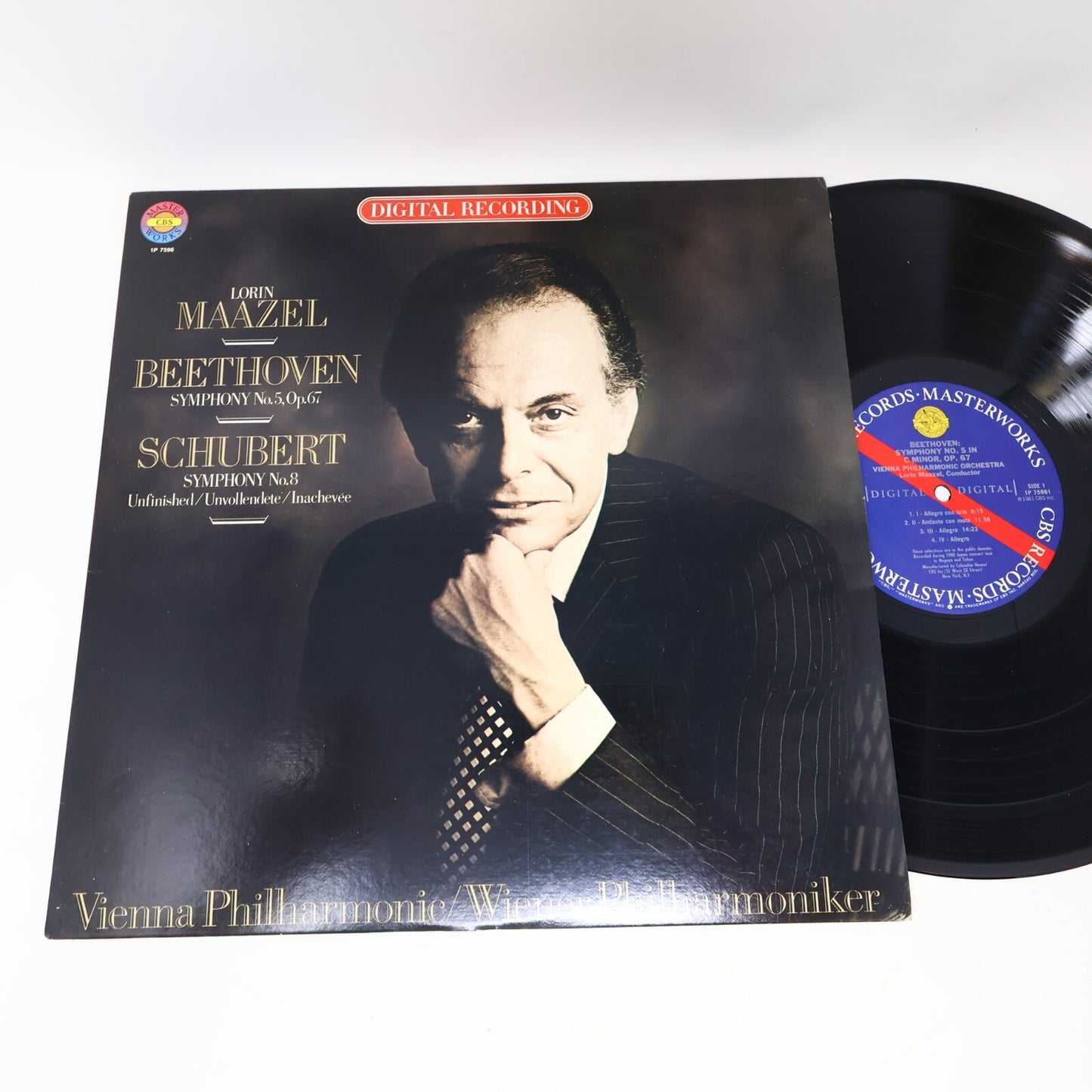 Lorin Maazel Beethoven Schubert Wiener 1981 Symphony #5 op.67 #8 Record 1P 7596
