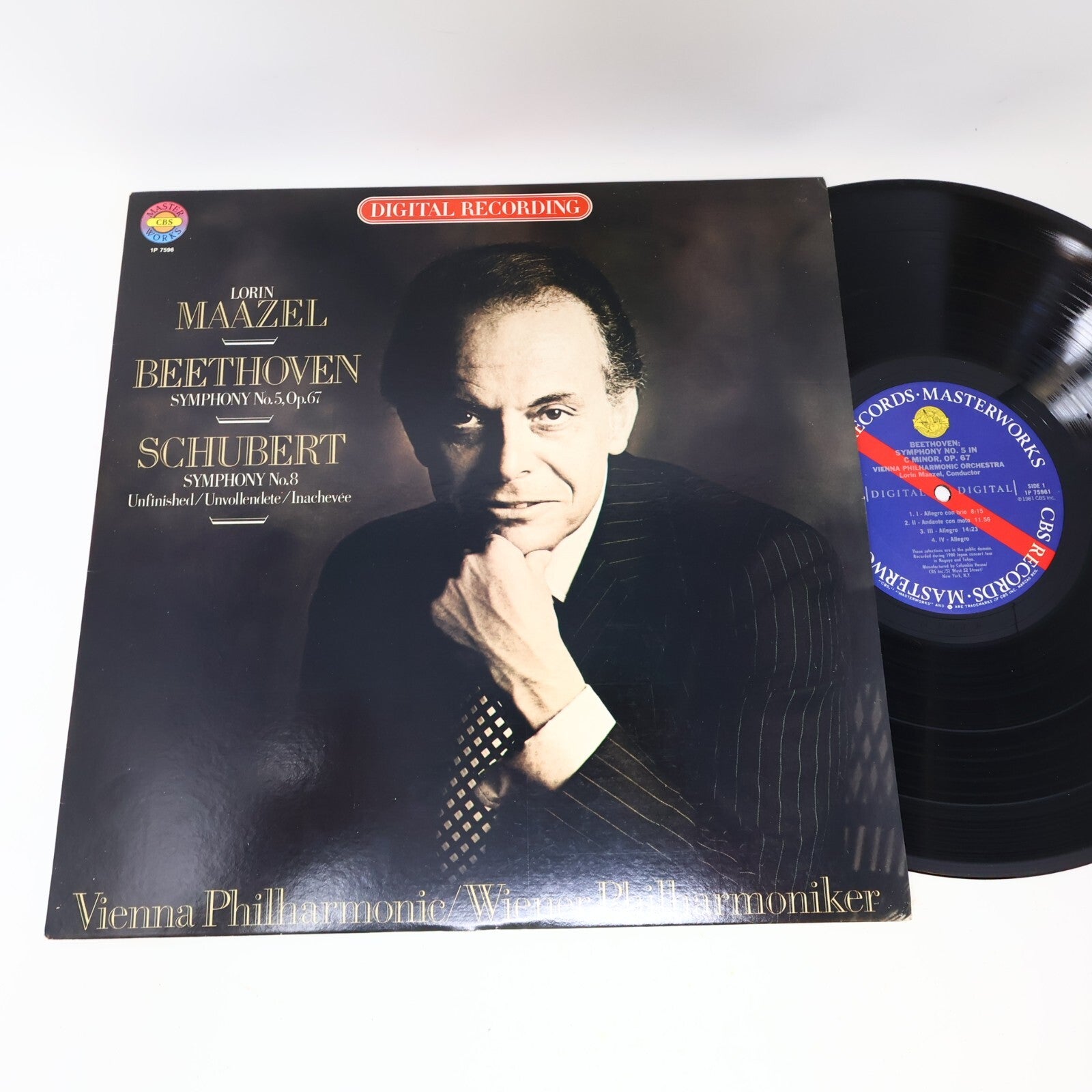 Lorin Maazel Beethoven Schubert Wiener 1981 Symphony #5 op.67 #8 Record 1P 7596
