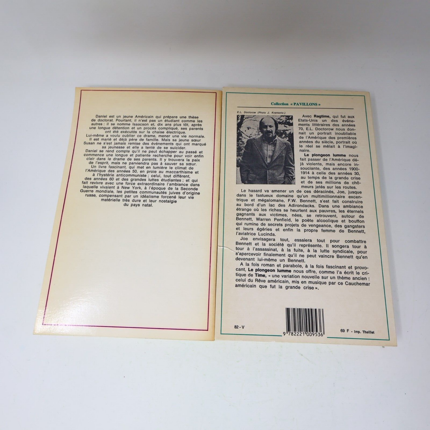 Lot 2 Edgar-Lawrence Doctorow Le Plongeon Lumme Le Livre de Daniel Français 80s