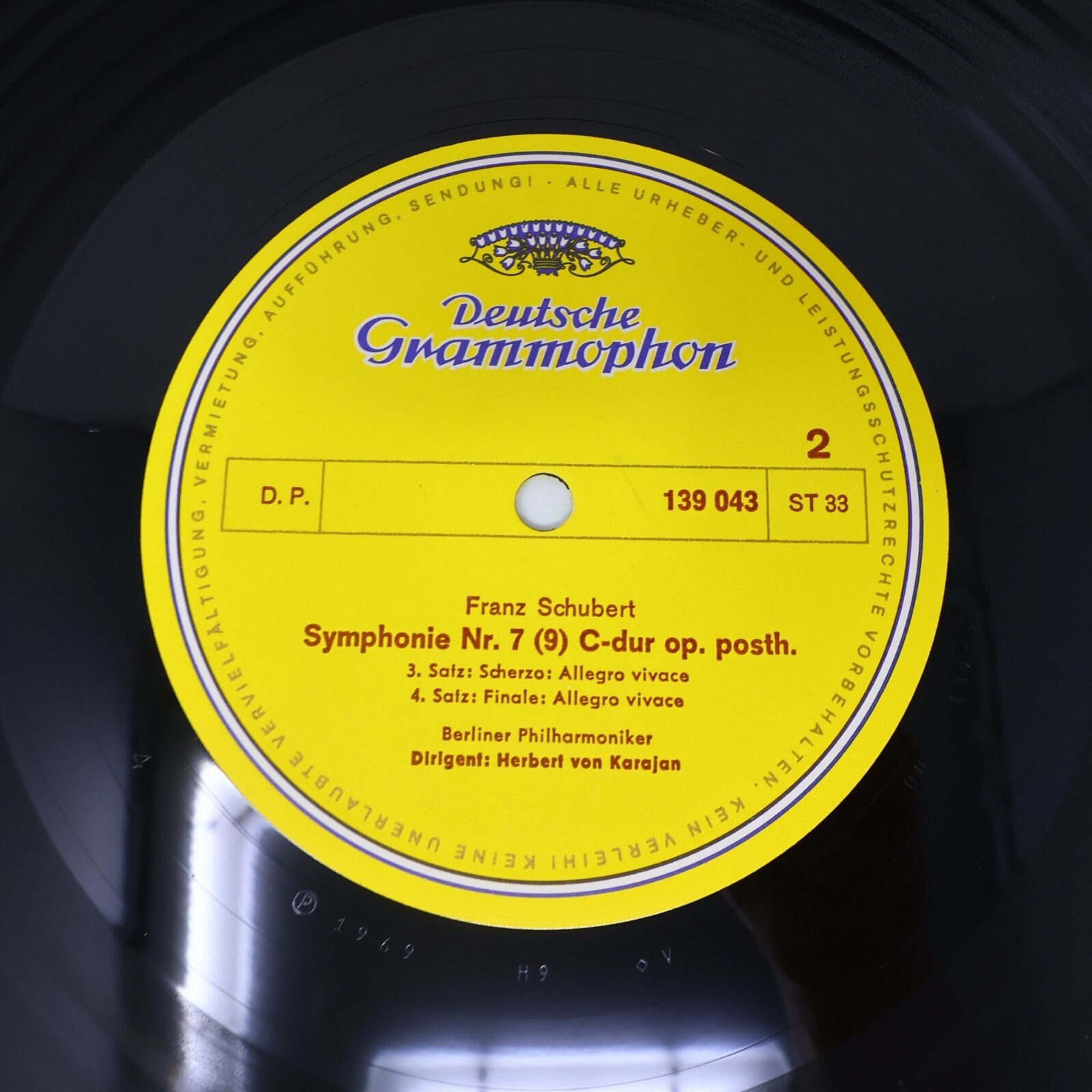Herbert von Karajan Schubert Symphonie Nr. 7 (9)  Berliner LP Record 139 043