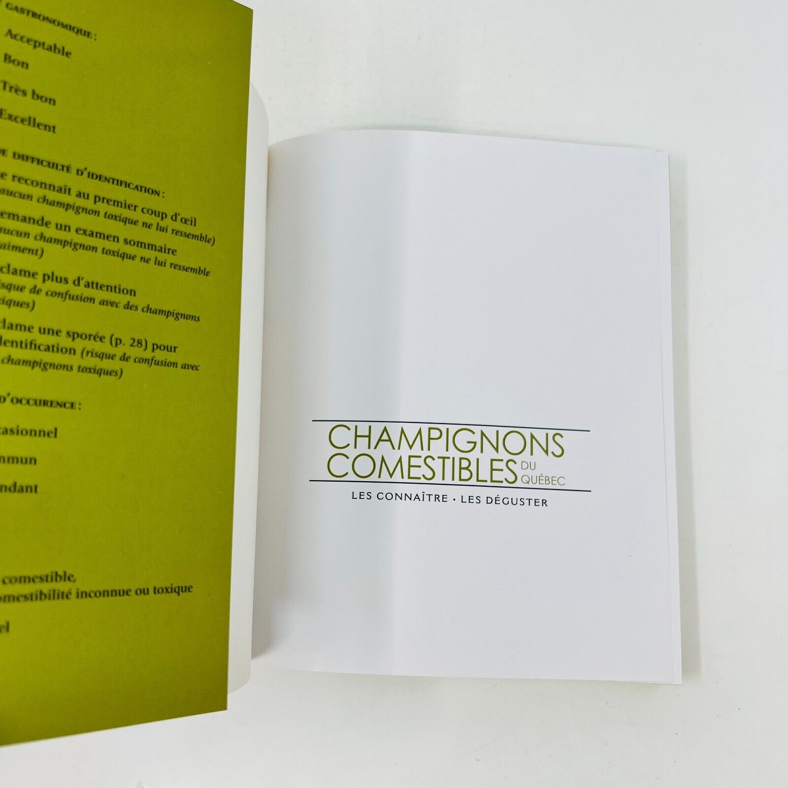 2008 Champignons Comestibles du Québec de Jean Després Français Identification