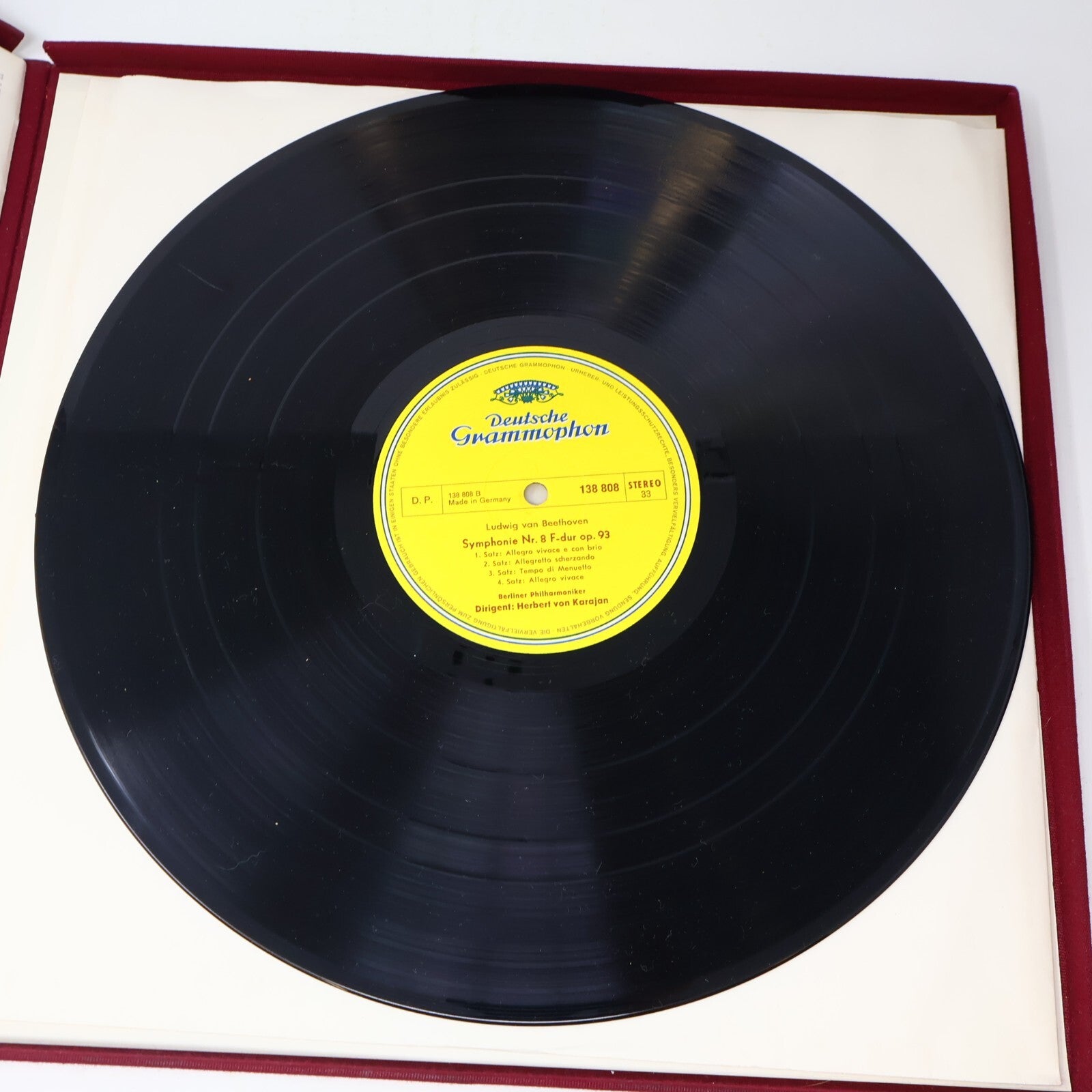 Beethoven Berliner Herbert von Karajan IX. Symphonie Nr. 8 LP Record 138 807/808