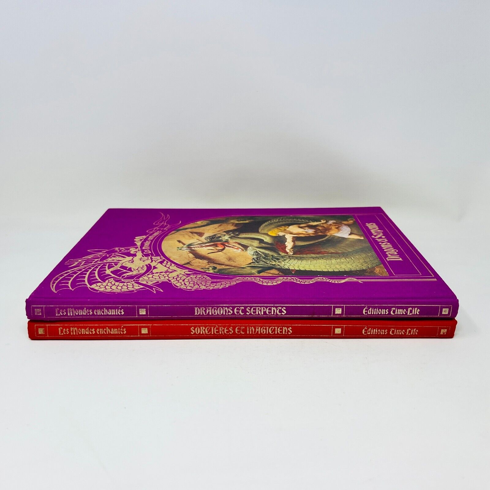 Dragons et Serpents/Sorcières Magiciens Lot Mondes Enchantés Time Life Français