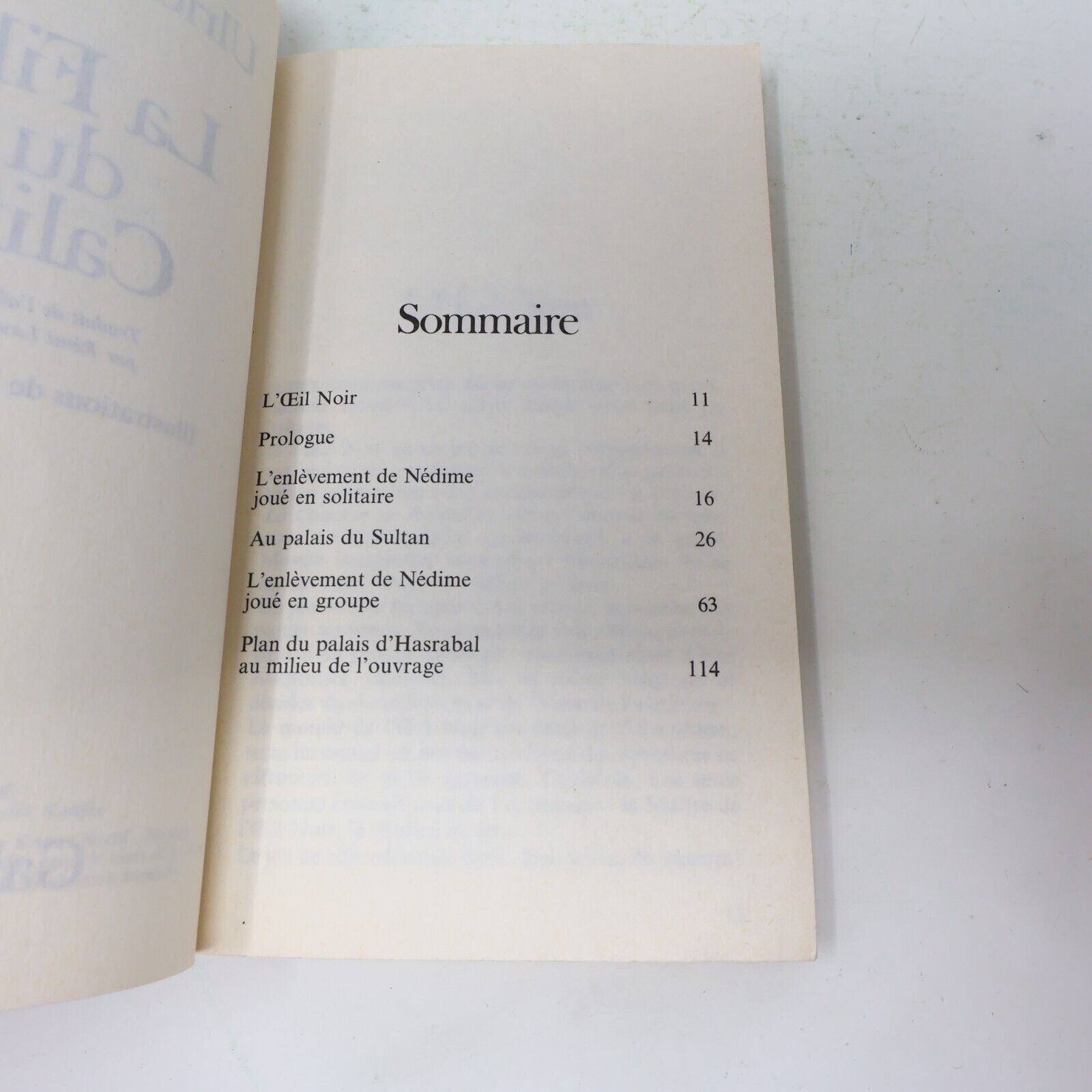 1985 L'Oeil Noir #3 La Fille du Calife LDVELH Jeu dont vous êtes le héros RPG PB