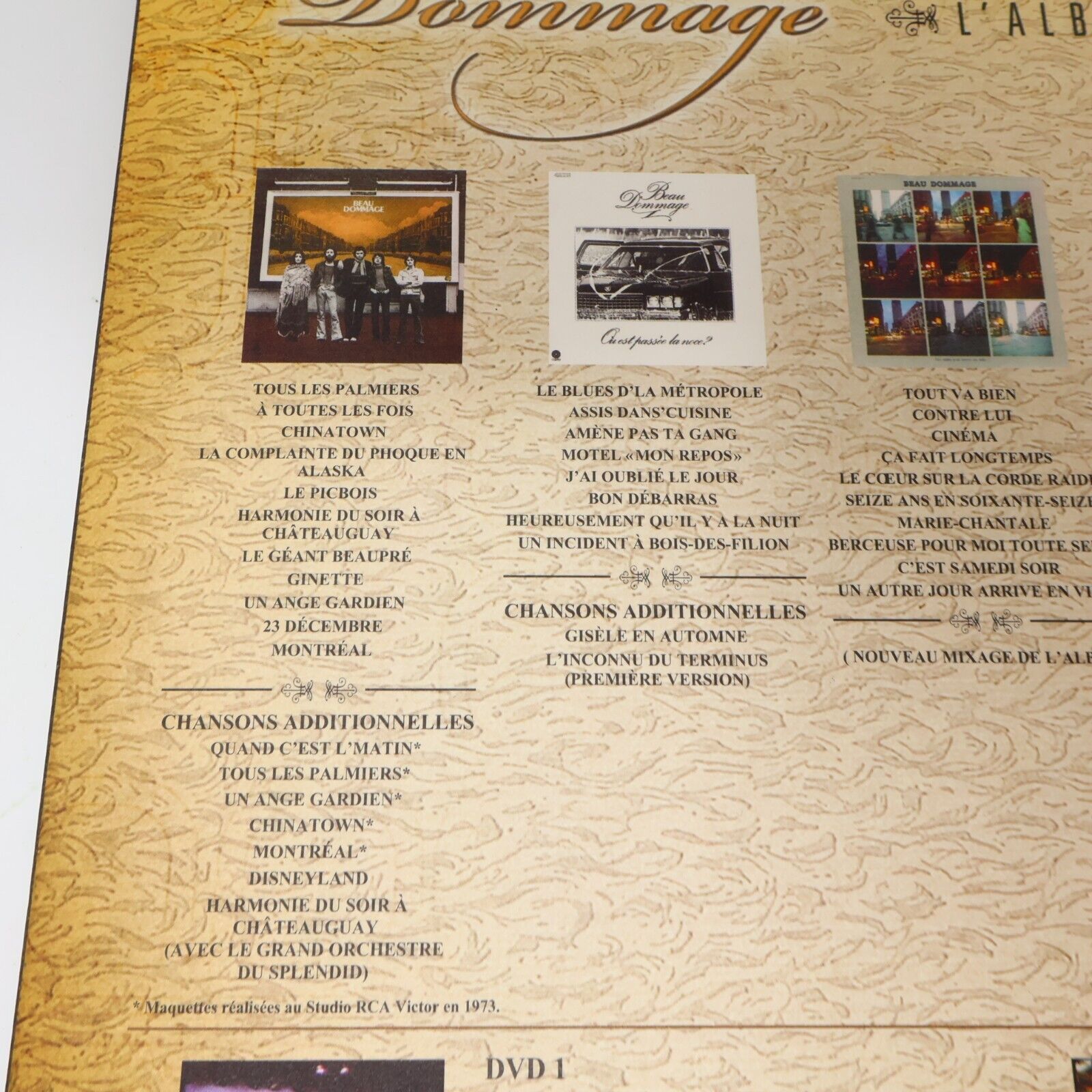 L'Album de Famille Beau Dommage CD + DVD Testé 2009 Québec Michel Rivard Picbois
