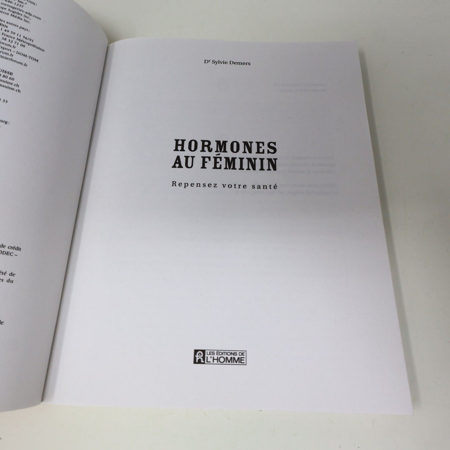 2008 Hormones au Féminin Repensez Votre Santé Dr. Sylvie Demers Femme Nutrition