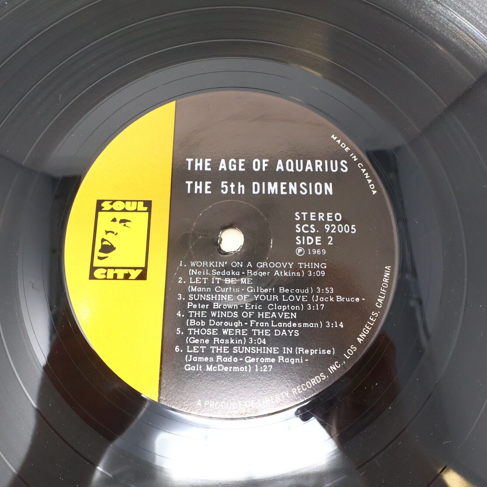 The 5th Dimension The Age of Aquarius LP Record SCS-92005 Let The Sunshine In