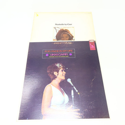 Vikki Carr For Once In My Life + Nashville By Carr Lot of 2 LPs Vinyl Records