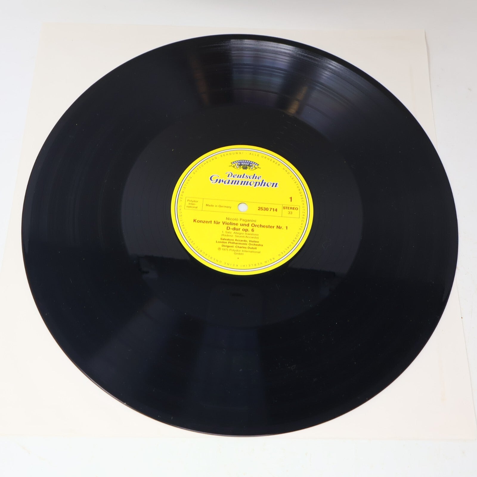Paganini/Accardo Concerto per Violino Le Streghe Charles Dutoit Record 2530 714