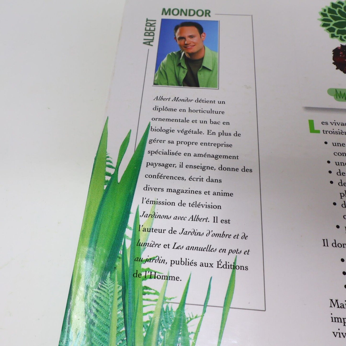 2001 Le Grand Livres des Vivaces Albert Mondor Horticulture Jardinage De L'homme