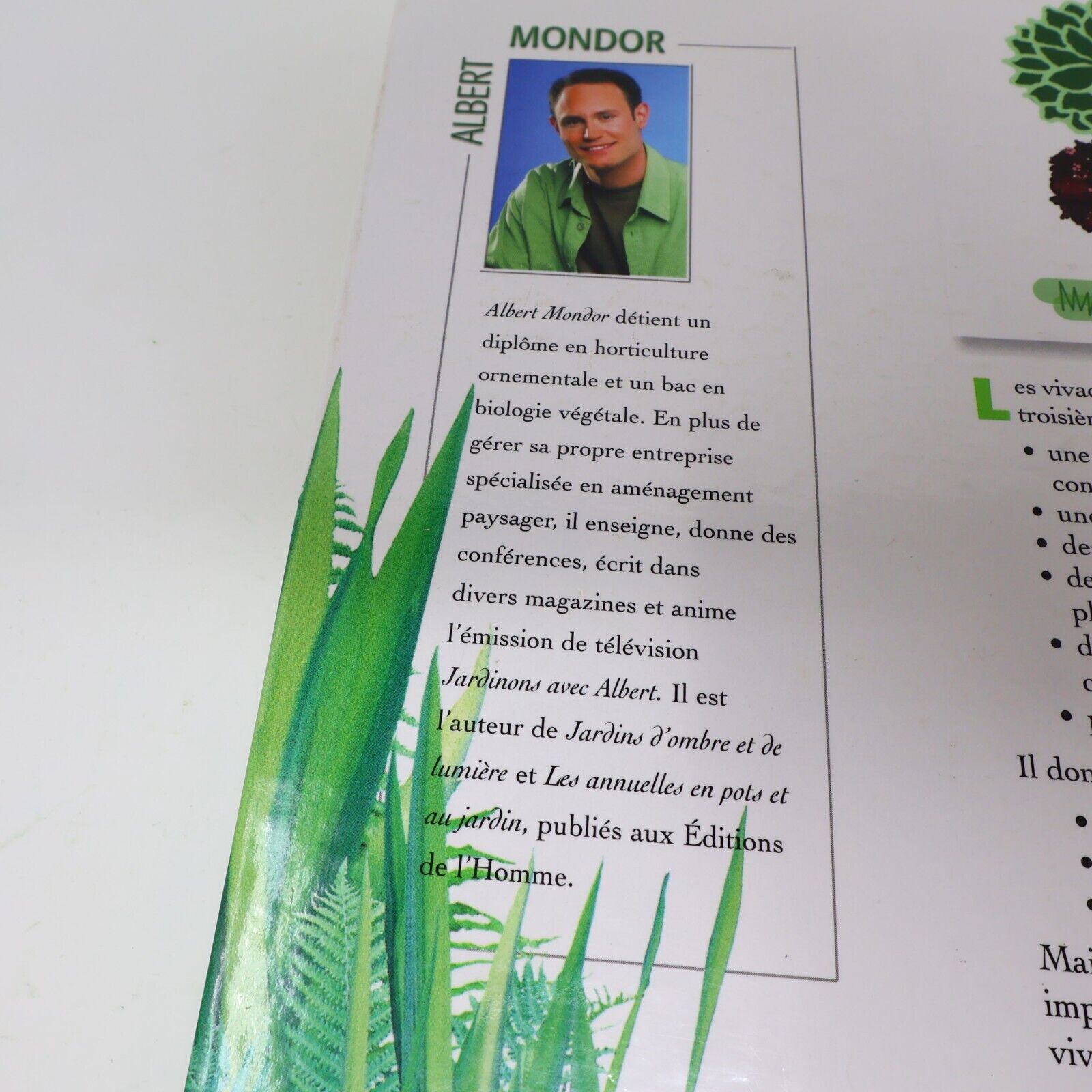2001 Le Grand Livres des Vivaces Albert Mondor Horticulture Jardinage De L'homme