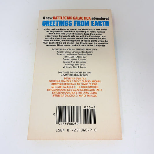 1983 Battlestar Gallactica #8 Greetings From Earth Larson/Goulart Berkley PB 80s