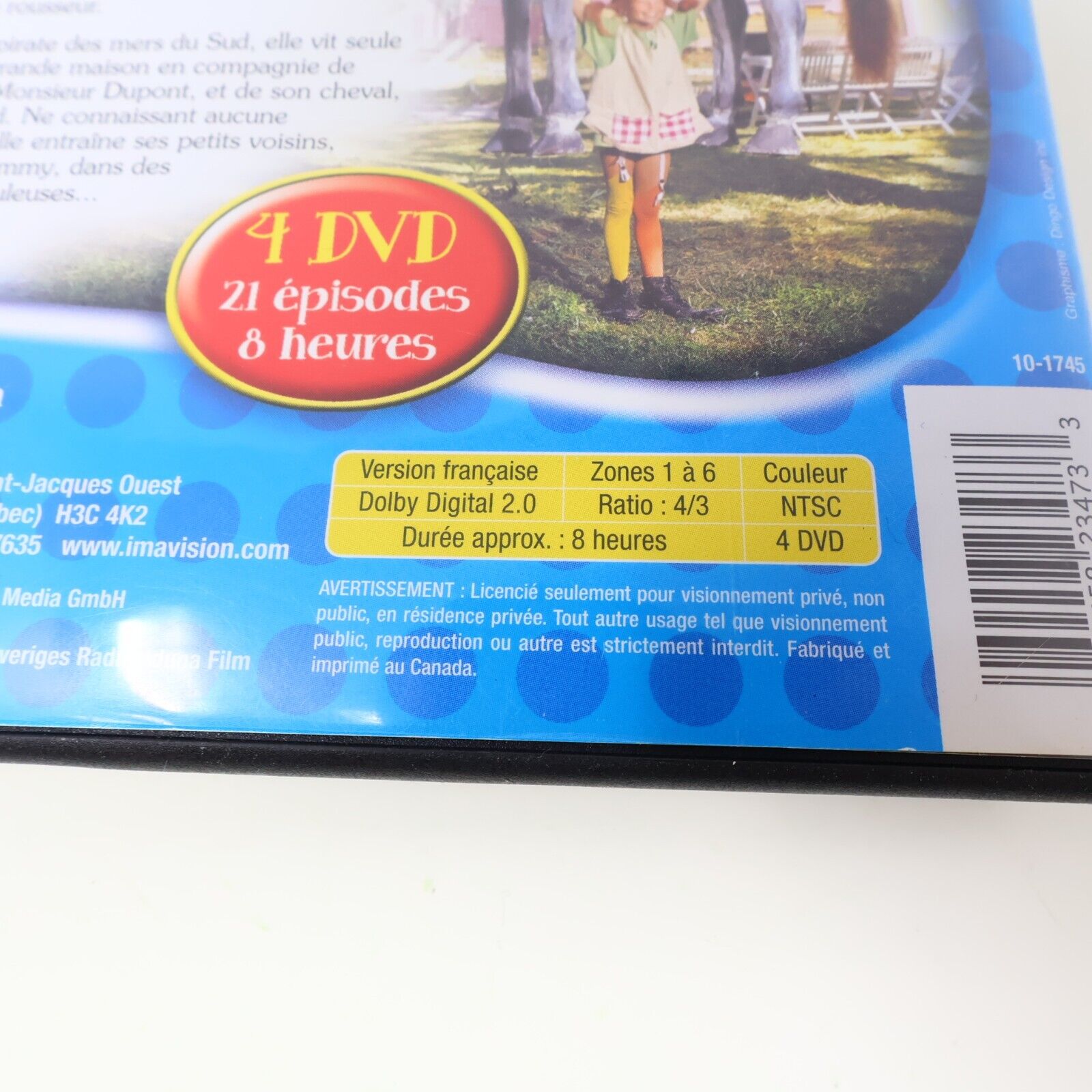 Fifi Brindacier Série Originale Remasterisée DVD Français 21 Épisodes NTSC Testé