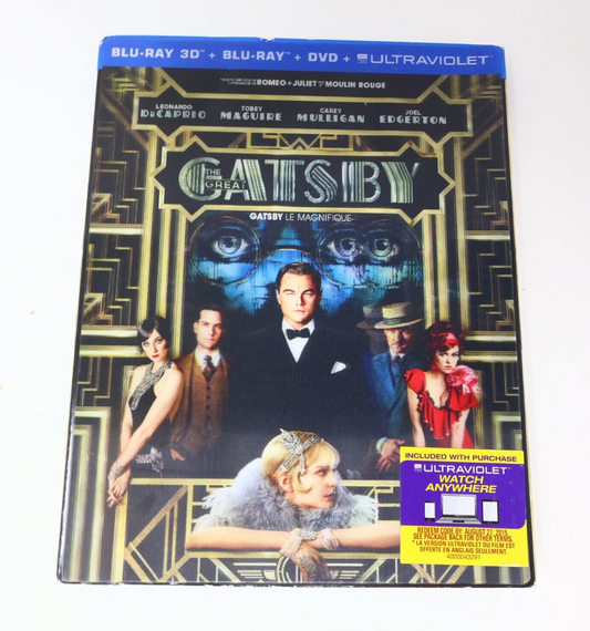 The Great Gatsby Blu-ray 3D/DVD 2013 NTSC 16:9 Factory Sealed Leonardo DiCaprio