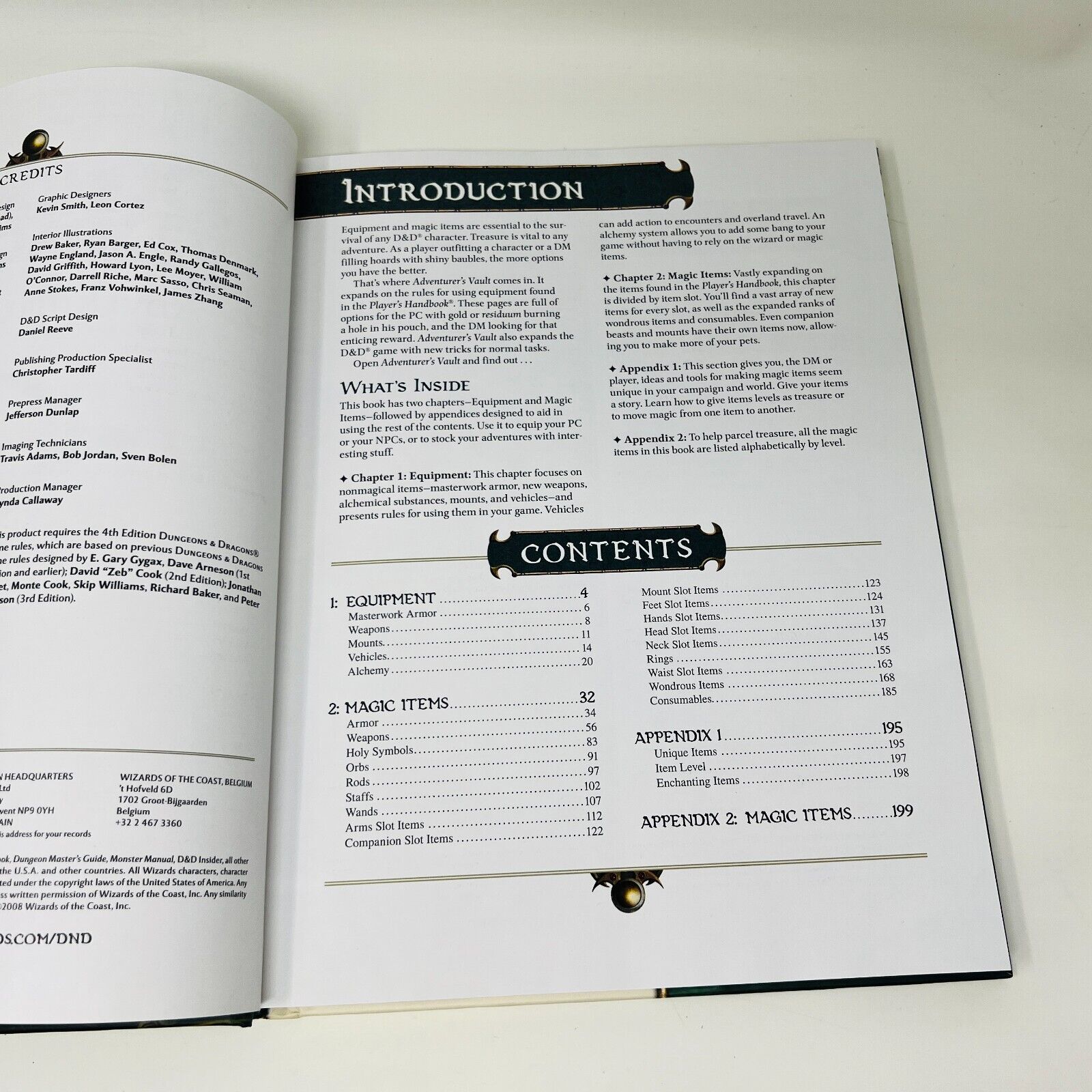 Adventurer's Vault Arms and Equipment for All Classes 4th Dungeons & Dragons D&D