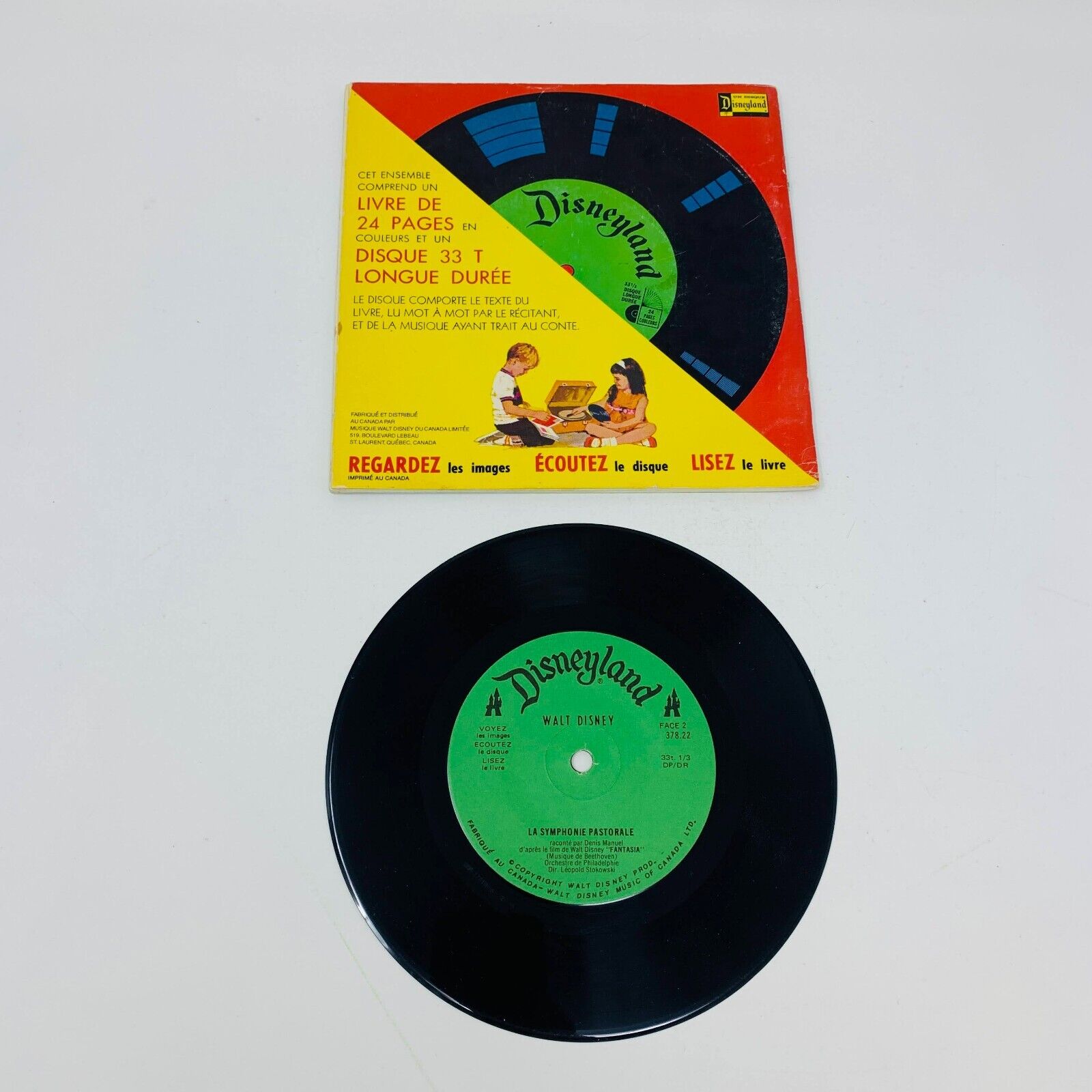La Symphonie Pastorale Fantasia Livre Disque Disneyland Walt Disney Beethoven