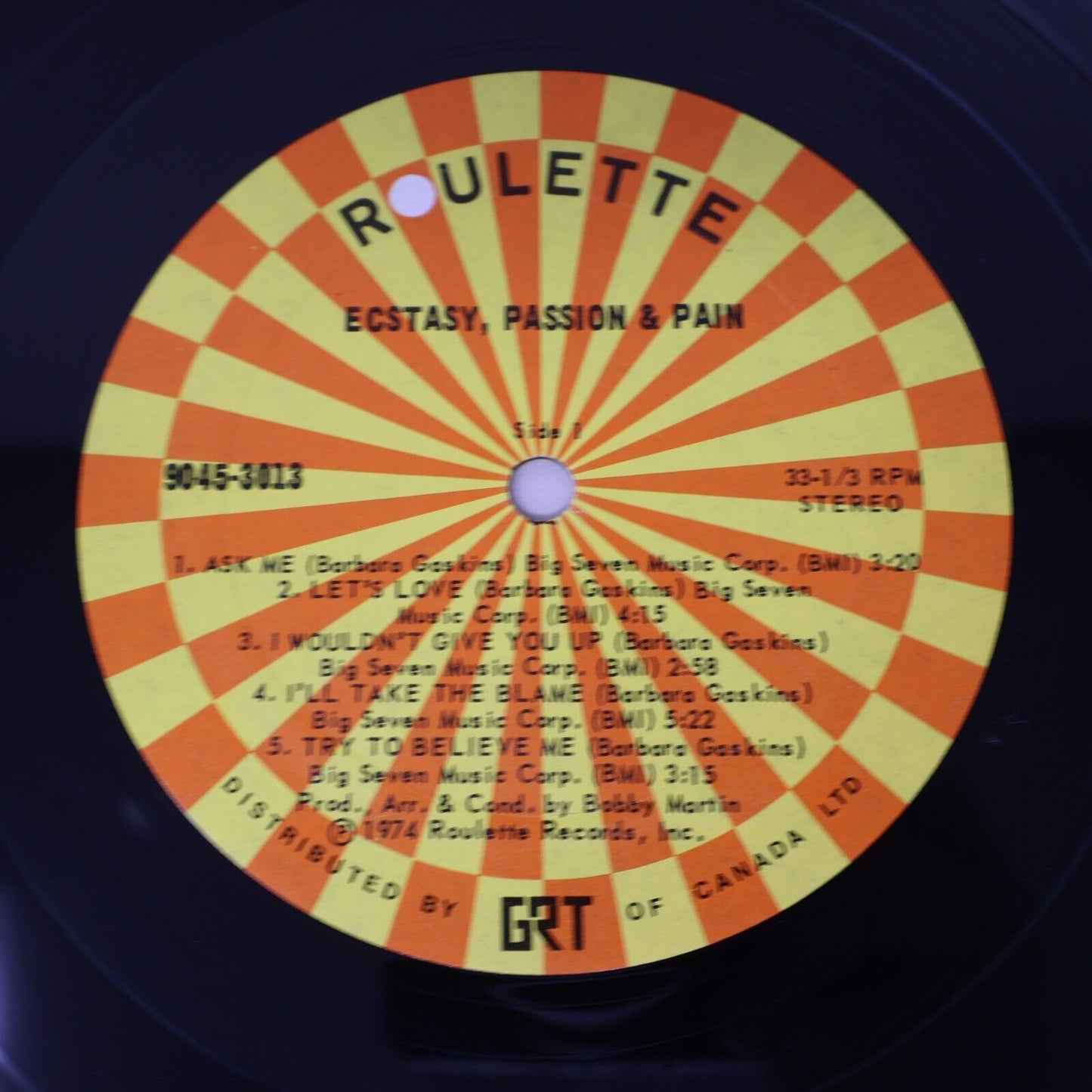 Ecstasy, Passion & Pain Self Titled LP Record Vinyl 1974 Roulette 9045-3013 Funk