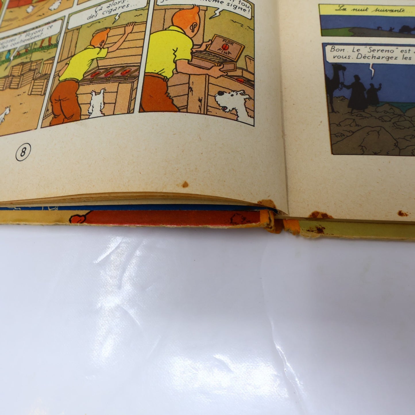 Tintin Les Cigares du Pharaon Hergé Casterman B14 1955 EO Couleur Français HC