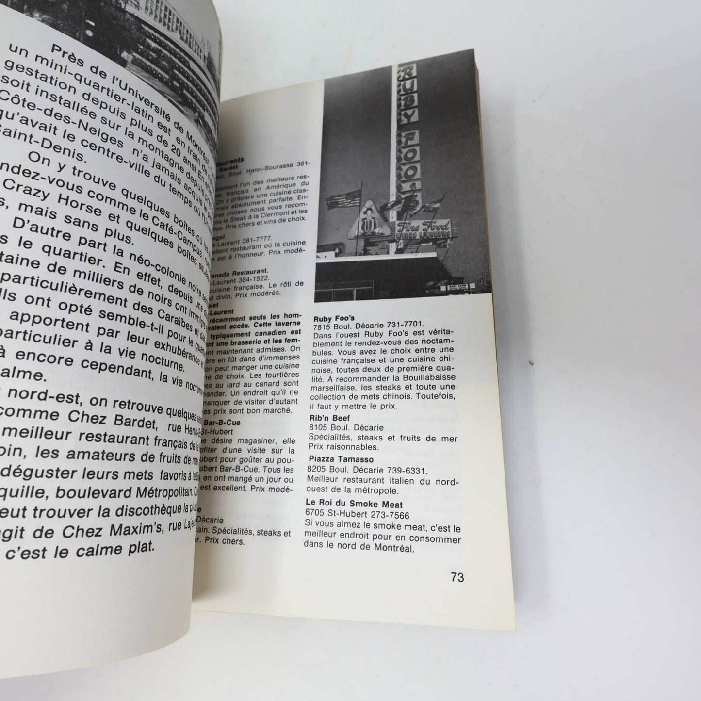 1974 Montréal Insolite un Guide pour les Oiseaux de Nuit Jodoin/Merckel Tourisme