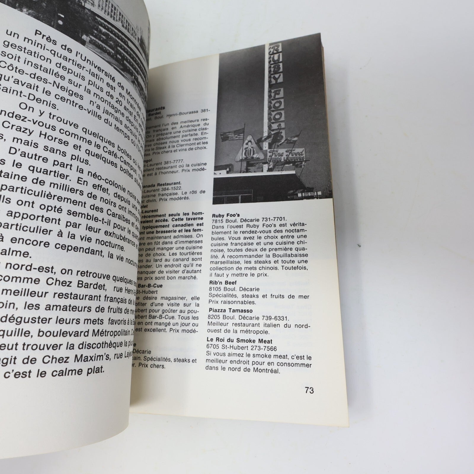 1974 Montréal Insolite un Guide pour les Oiseaux de Nuit Jodoin/Merckel Tourisme