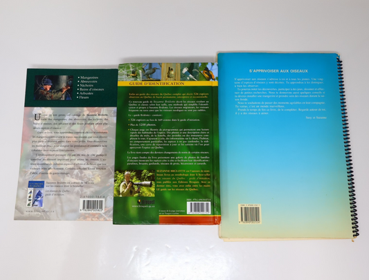 Suzanne Brûlotte Lot 3 Livres Les Oiseaux du Québec Guide d'Identification Books