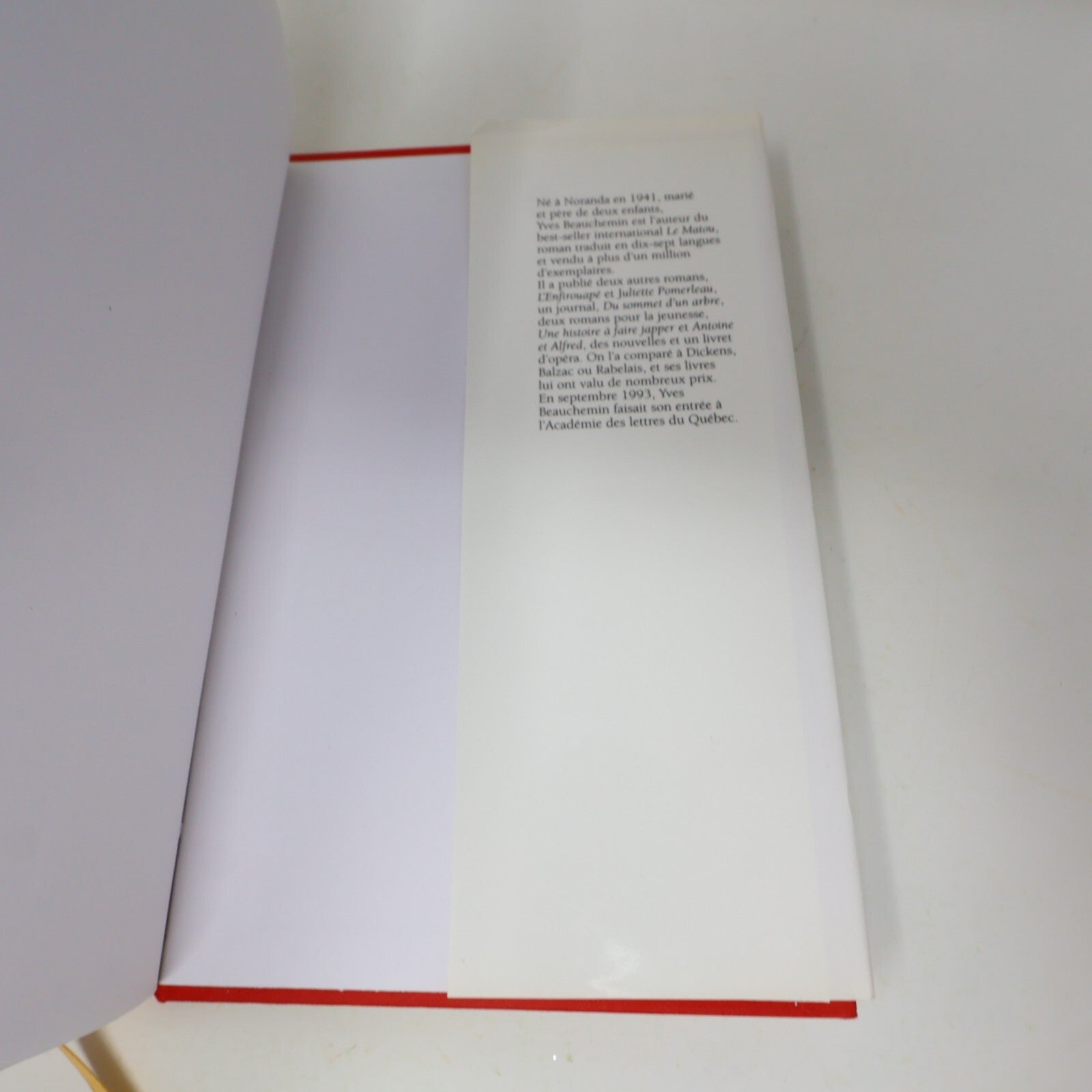 Yves Beauchemin Lot 2 Livres Juliette Pomerleau/Le Second Violon Roman Québec