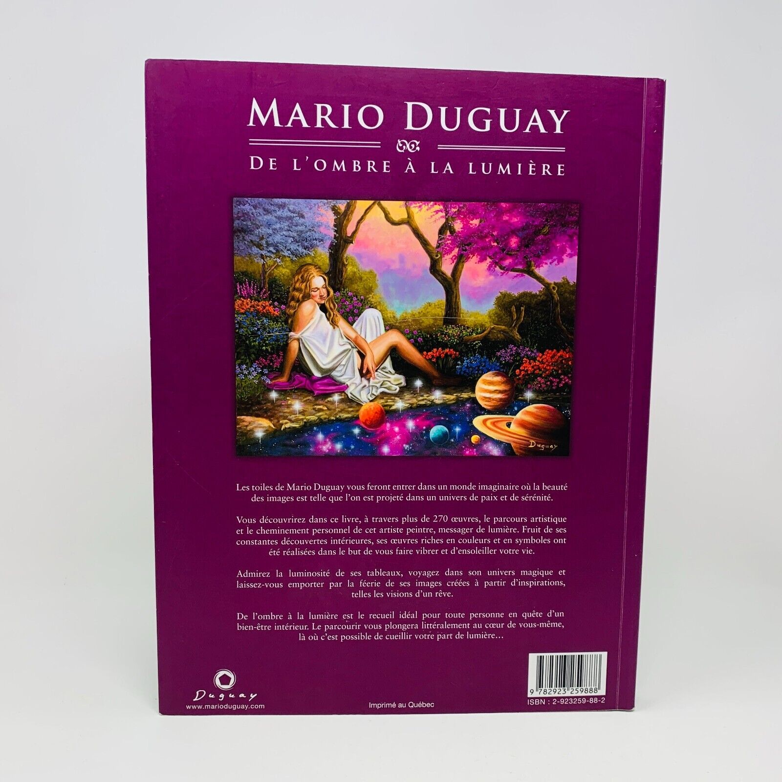 2012 Mario Duguay De l'Ombre à la Lumière Illustrations Peintures Français Livre